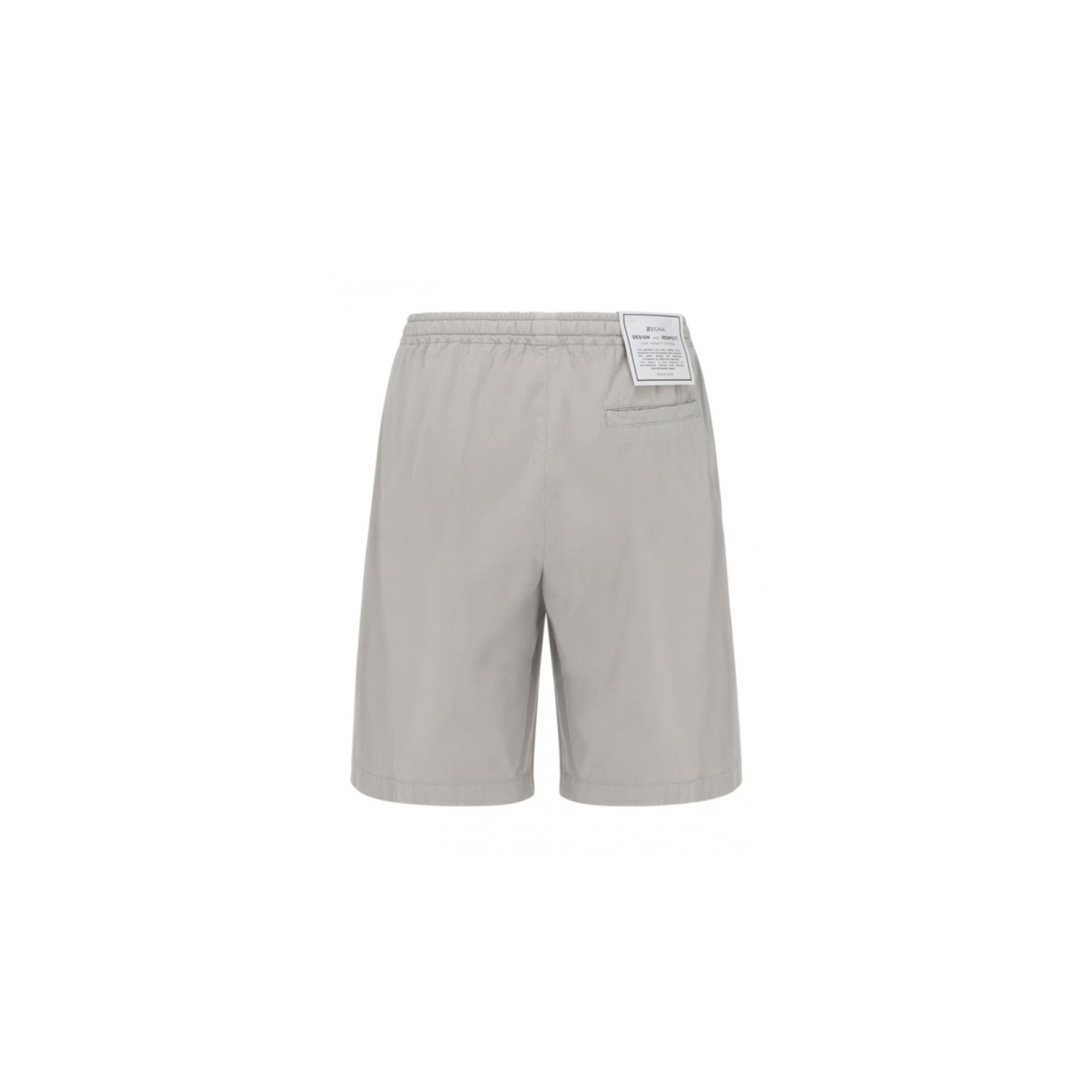 Shop Zegna Cotton Shorts In Gray