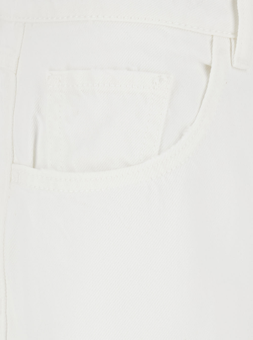 Icon Denim Poppy White Jeans With Medium Rise And Logo Patch On The Rear In Denim Woman In White