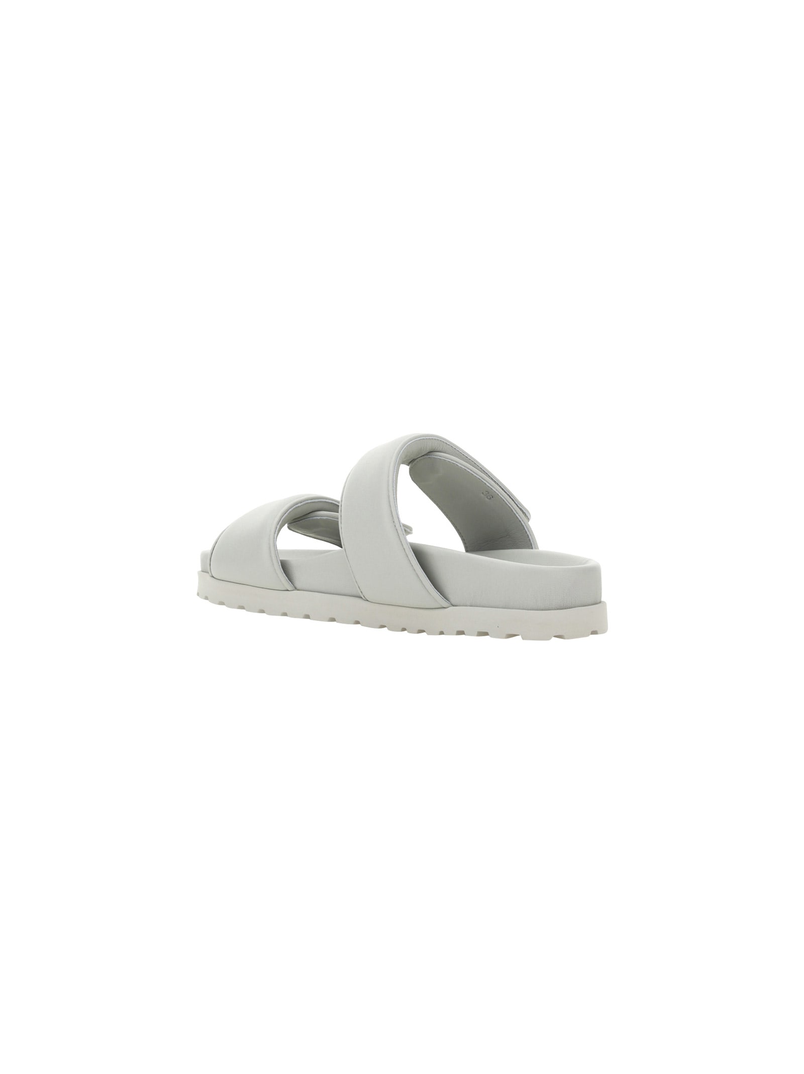 Shop Gia Borghini Sandal In Stone Gray