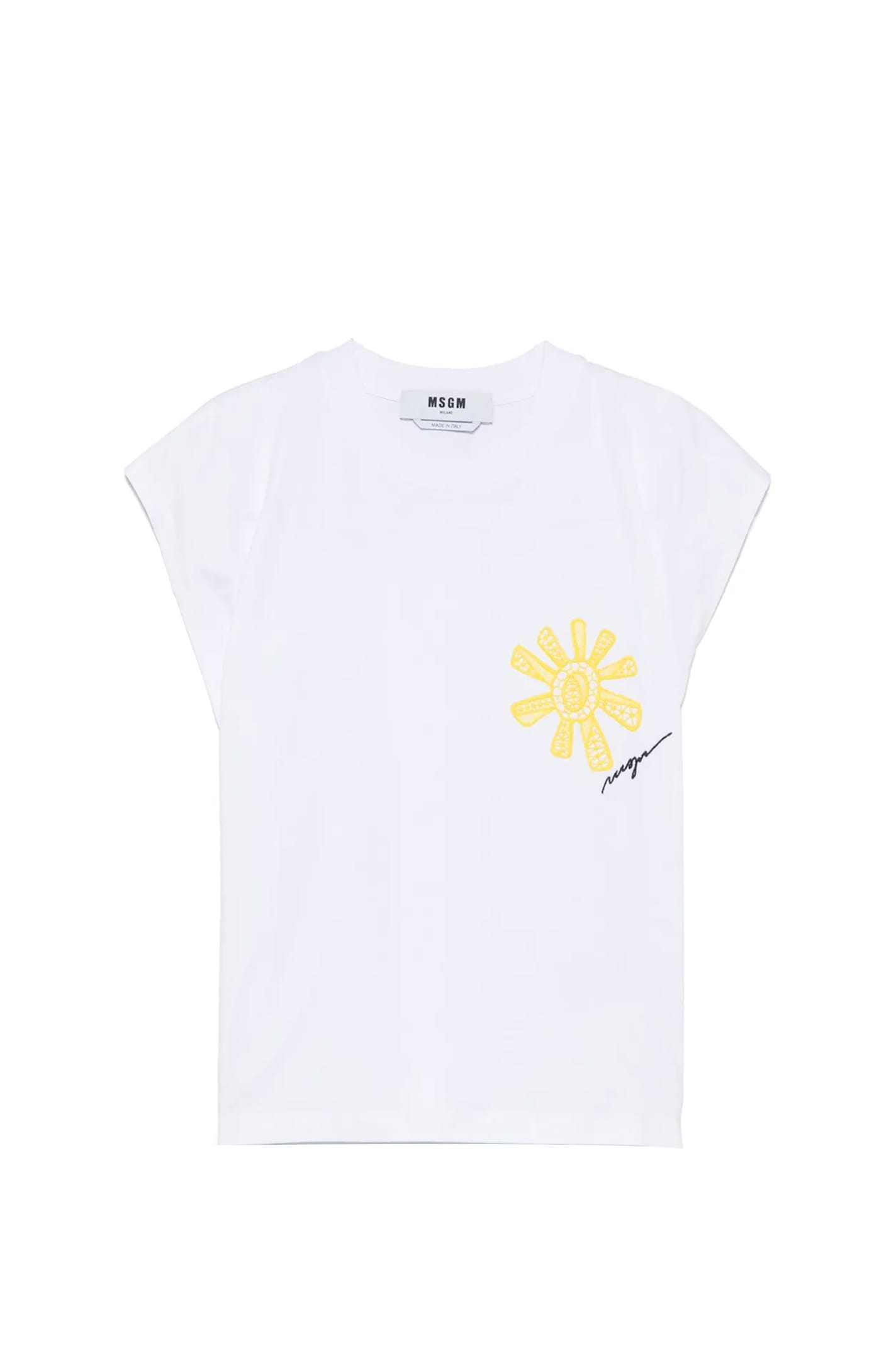 Msgm Sun-embroidery T-shirt