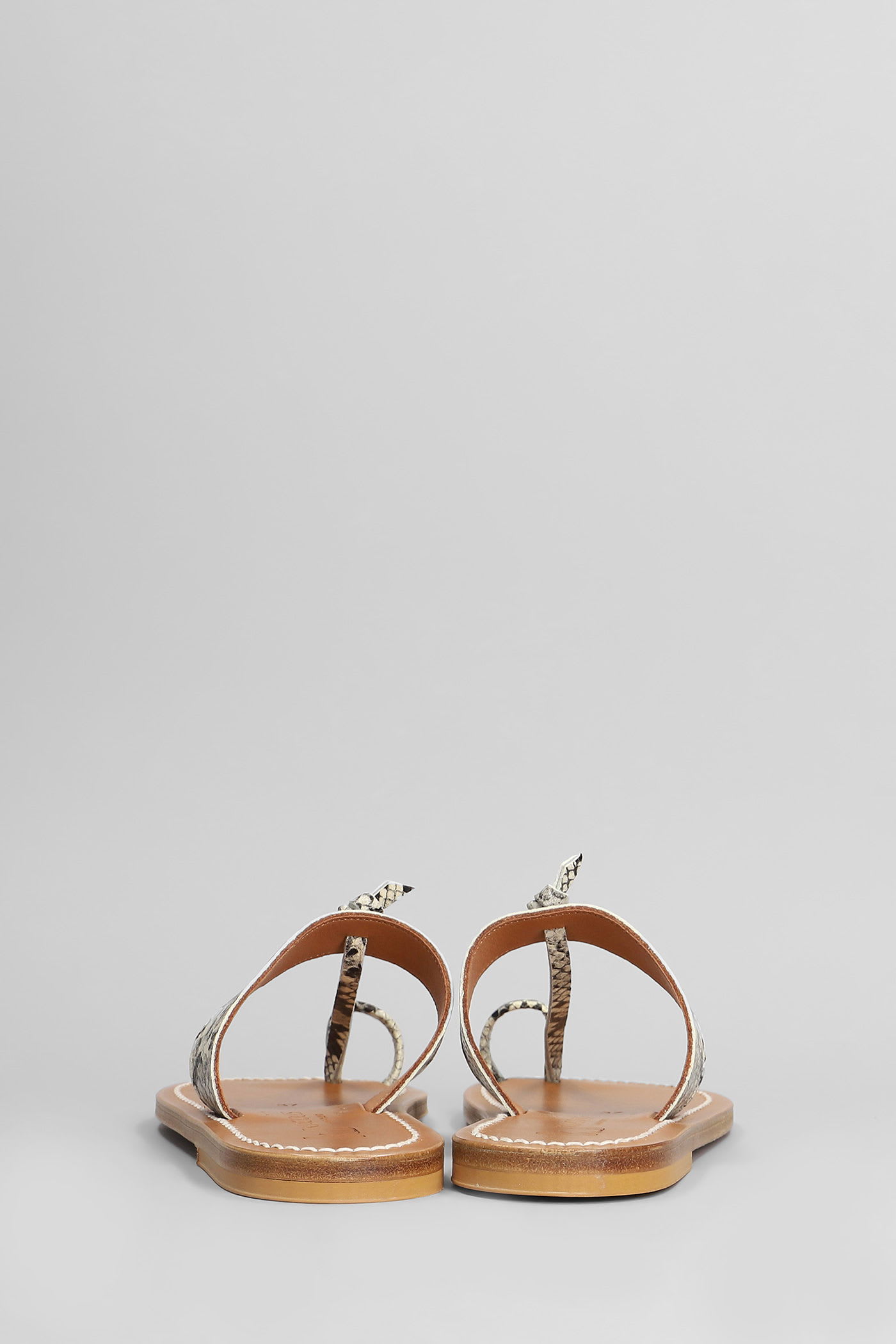 Kjacques Ganges F Flats In Beige Leather