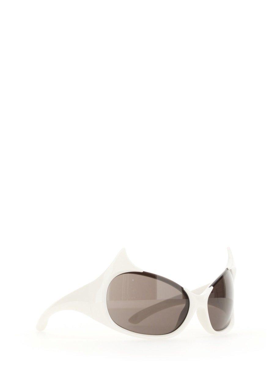 Balenciaga Cateye Gotham Frame Sunglasses In White