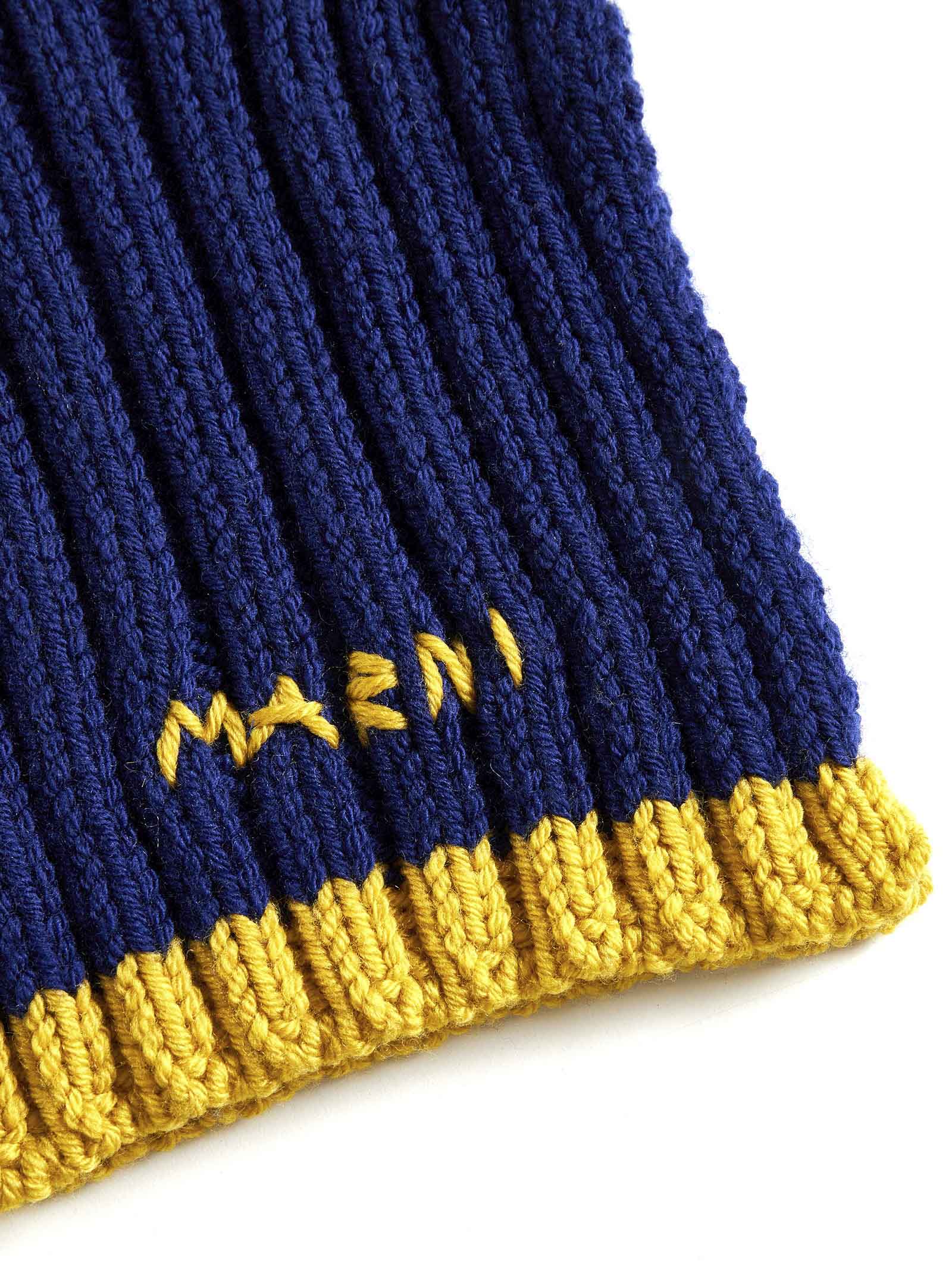 Shop Marni Hat In Blu Marine