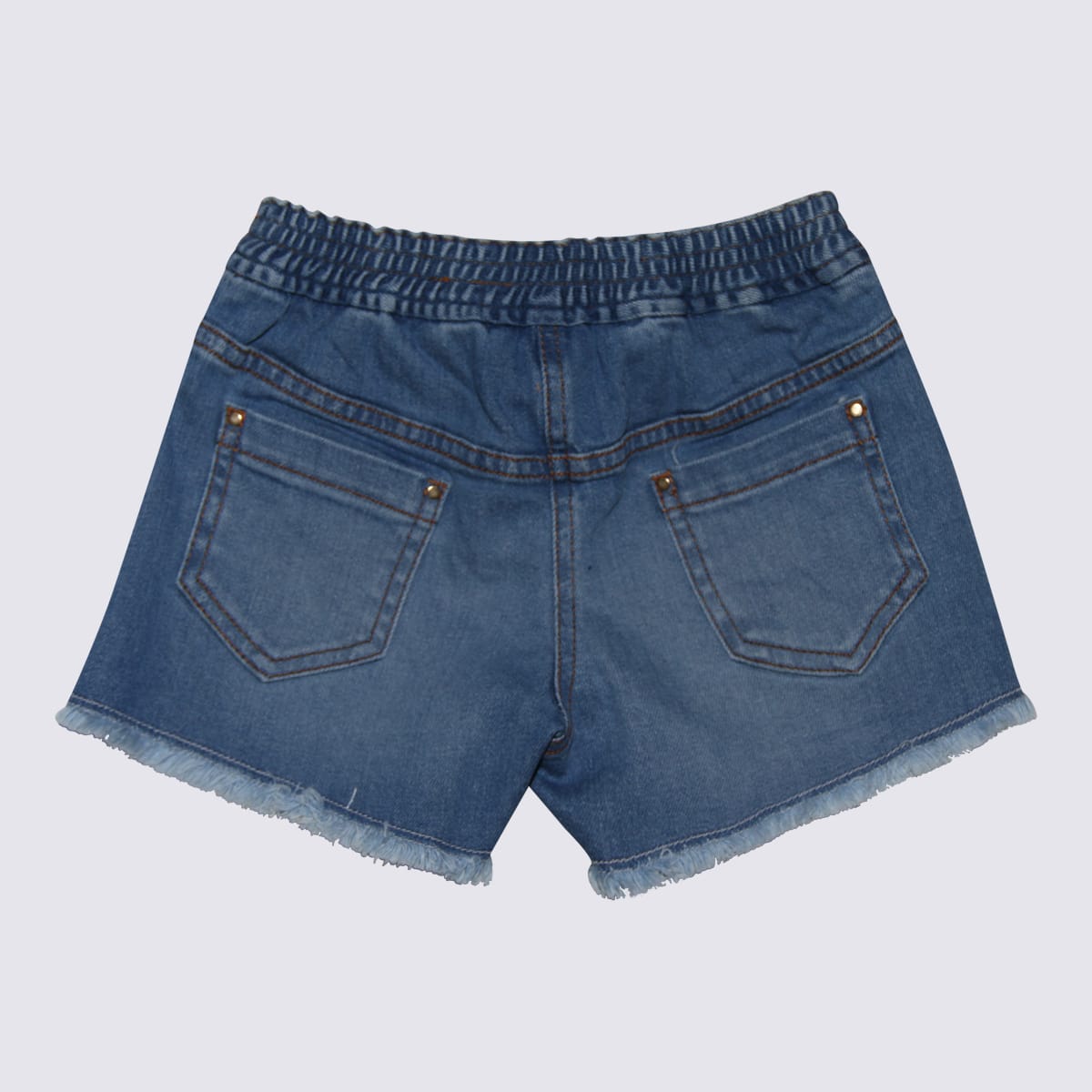 Shop Chloé Blue Cotton Shorts In Light Grey