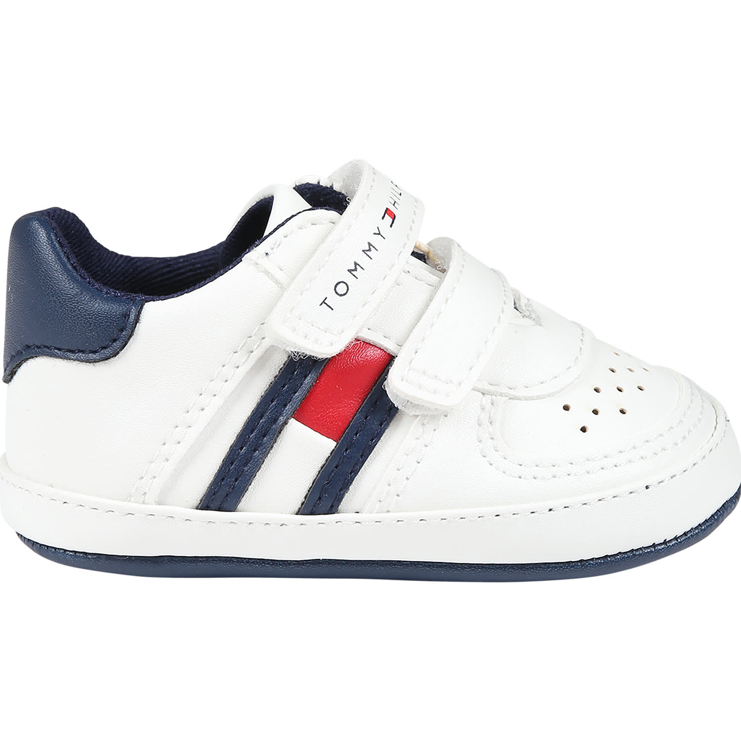 Tommy Hilfiger Kids' White Sneakers For Baby Boy With Logo