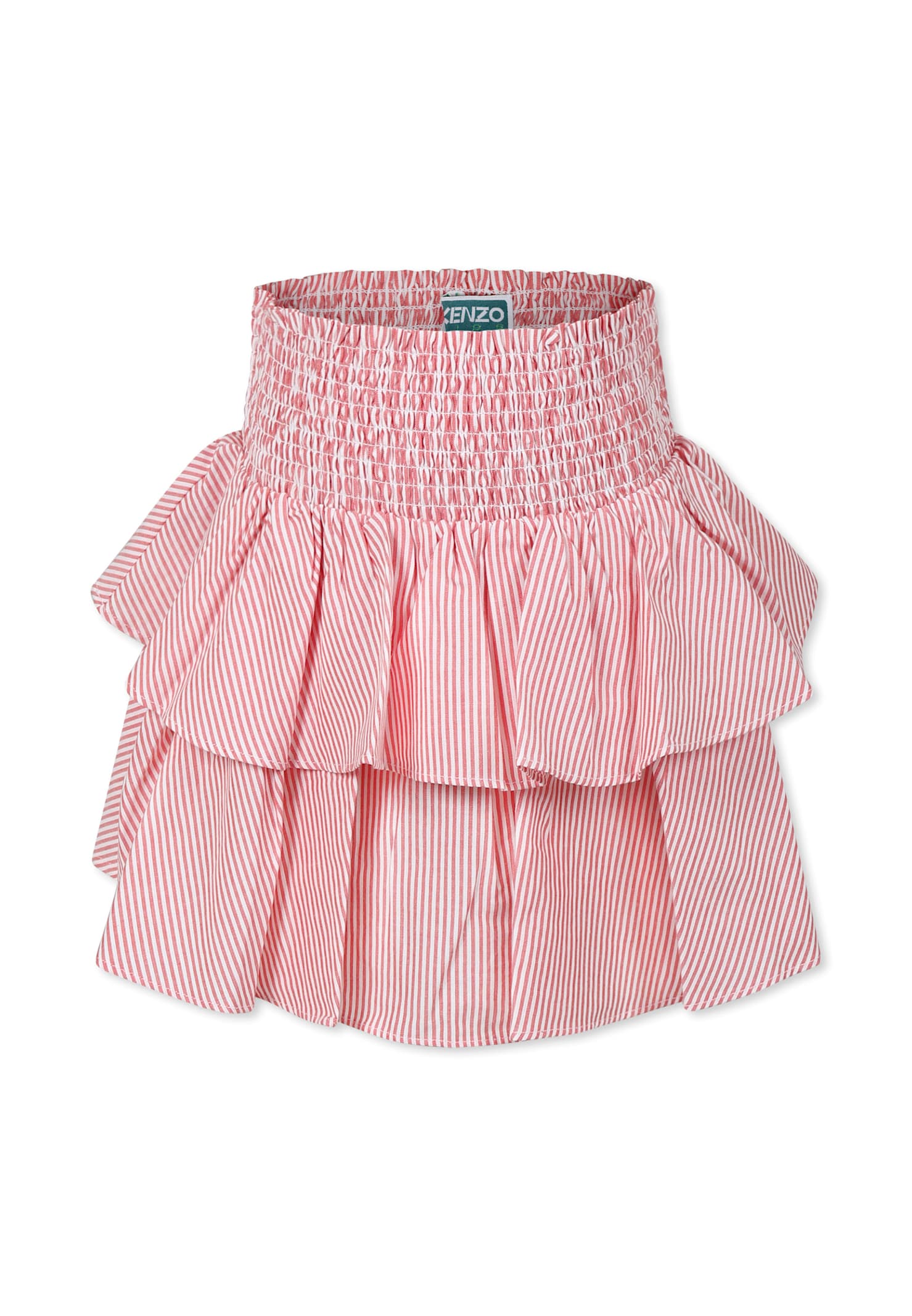 Kenzo Red Skirt For Girl With Heart In Red