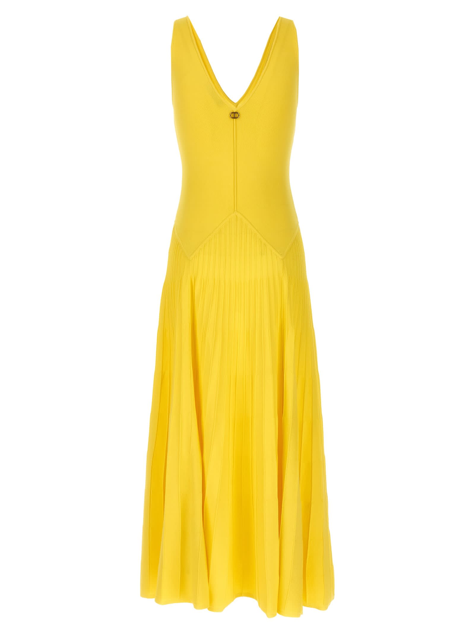 Shop Twinset Celandin Dress In Yellow