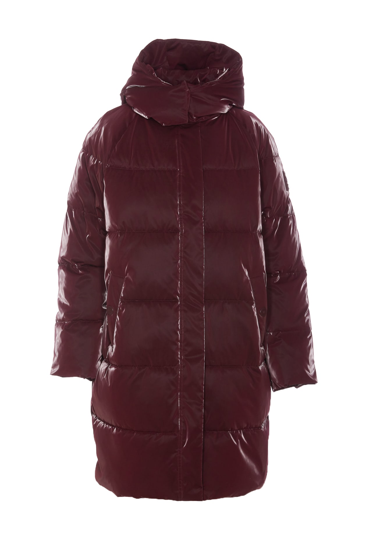 Shop Elisabetta Franchi Down Jacket In Red