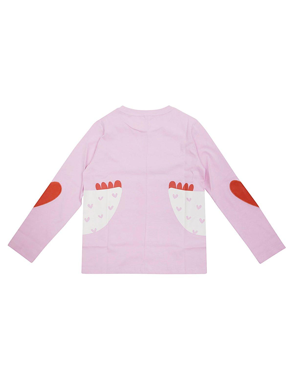 Stella Mccartney Animal Printed Crewneck Sweatshirt In Rosa