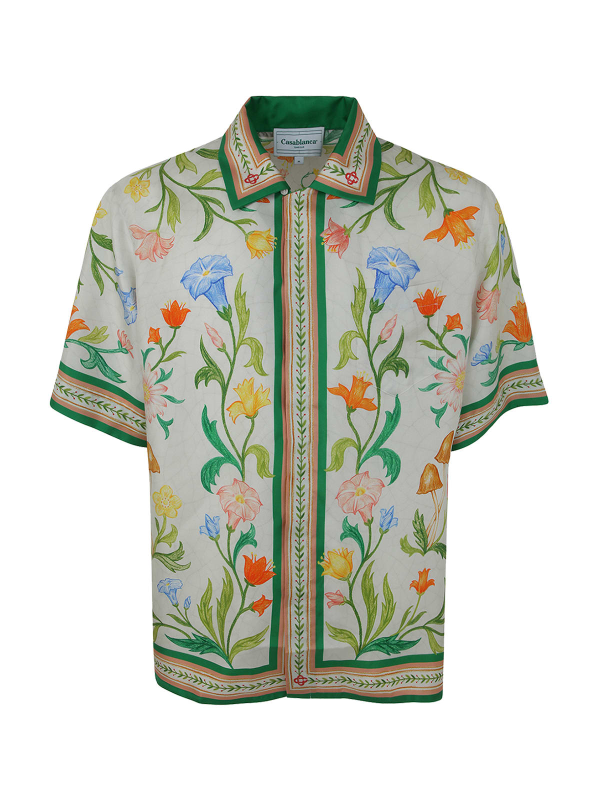 Casablanca Cuban Collar Short Sleeve Shirt