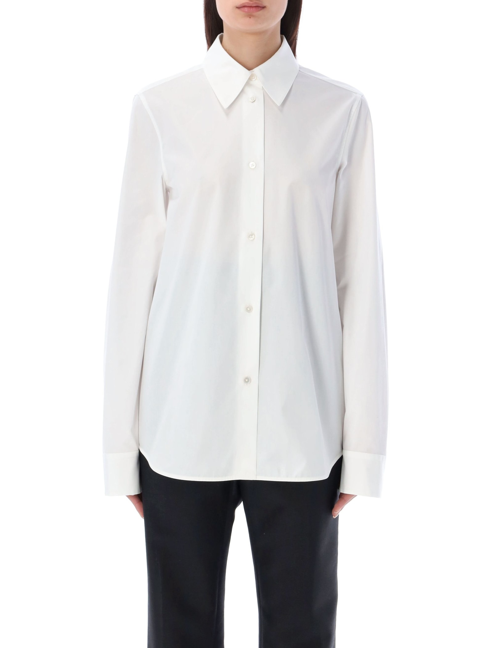 Shop Jil Sander Cotton Poplin Shirt