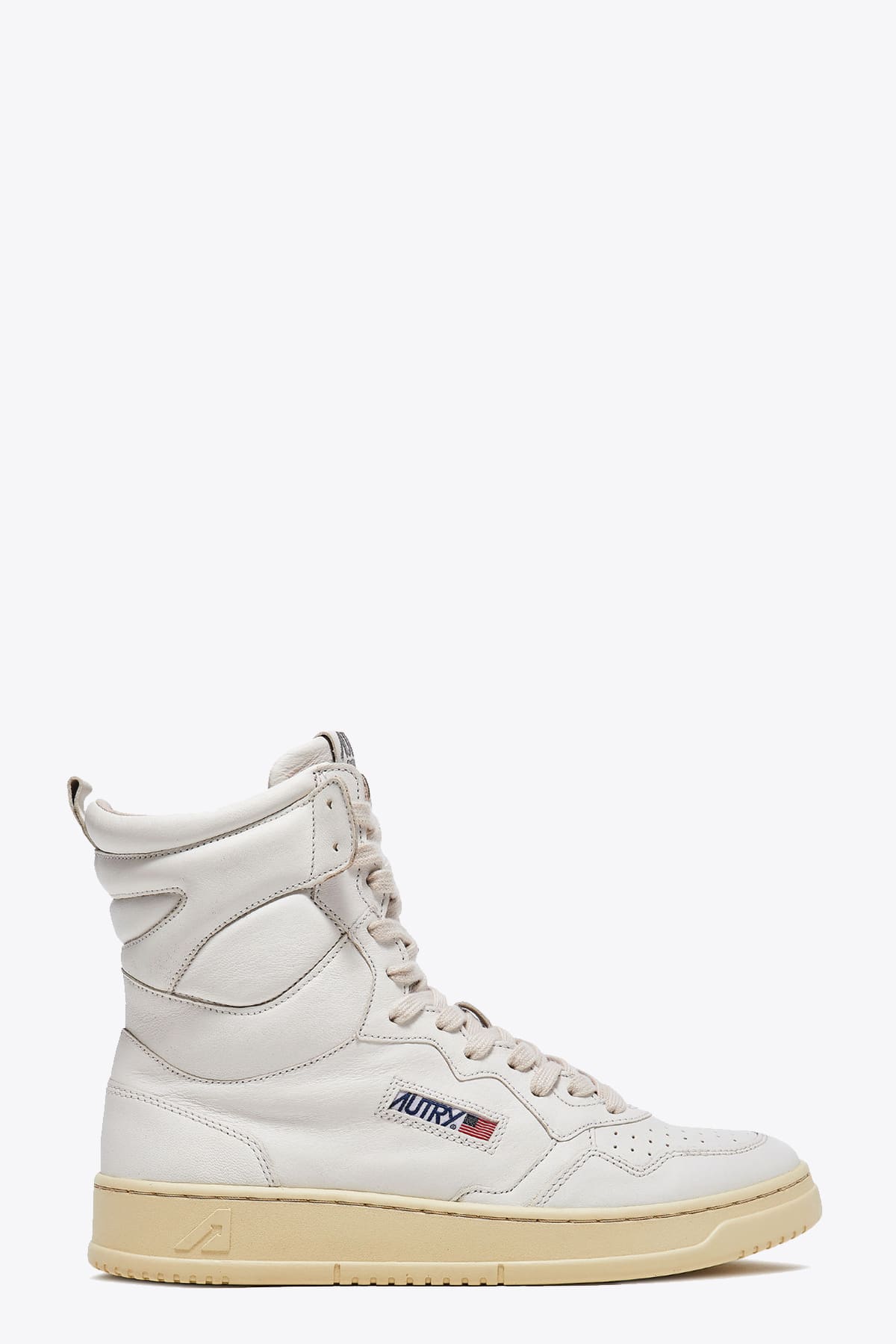 Autry Big One High Wom Leat Wht White leather high top sneaker - Big on high