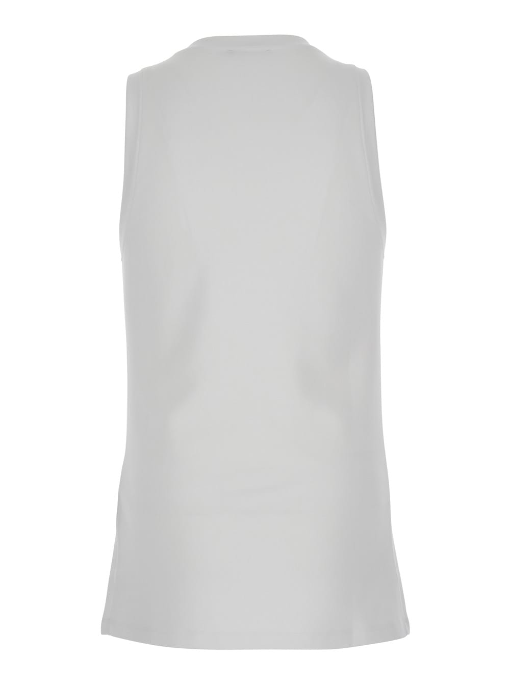 Balmain Logo-embroidered Tank Top In White