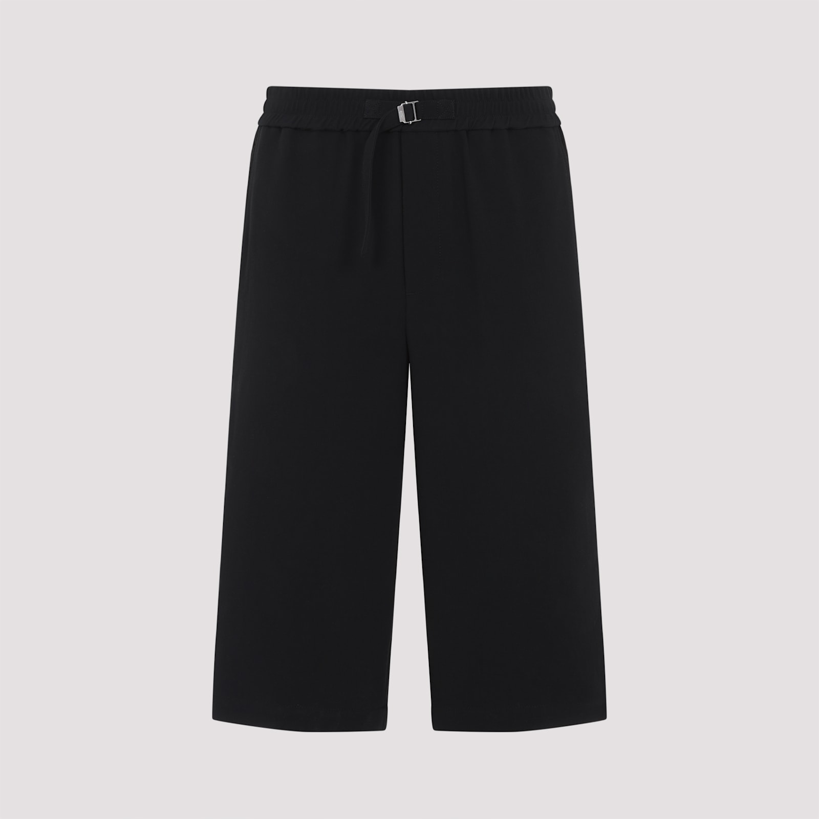 Shop Ami Alexandre Mattiussi Loose Elasticated Large Bermuda In Black