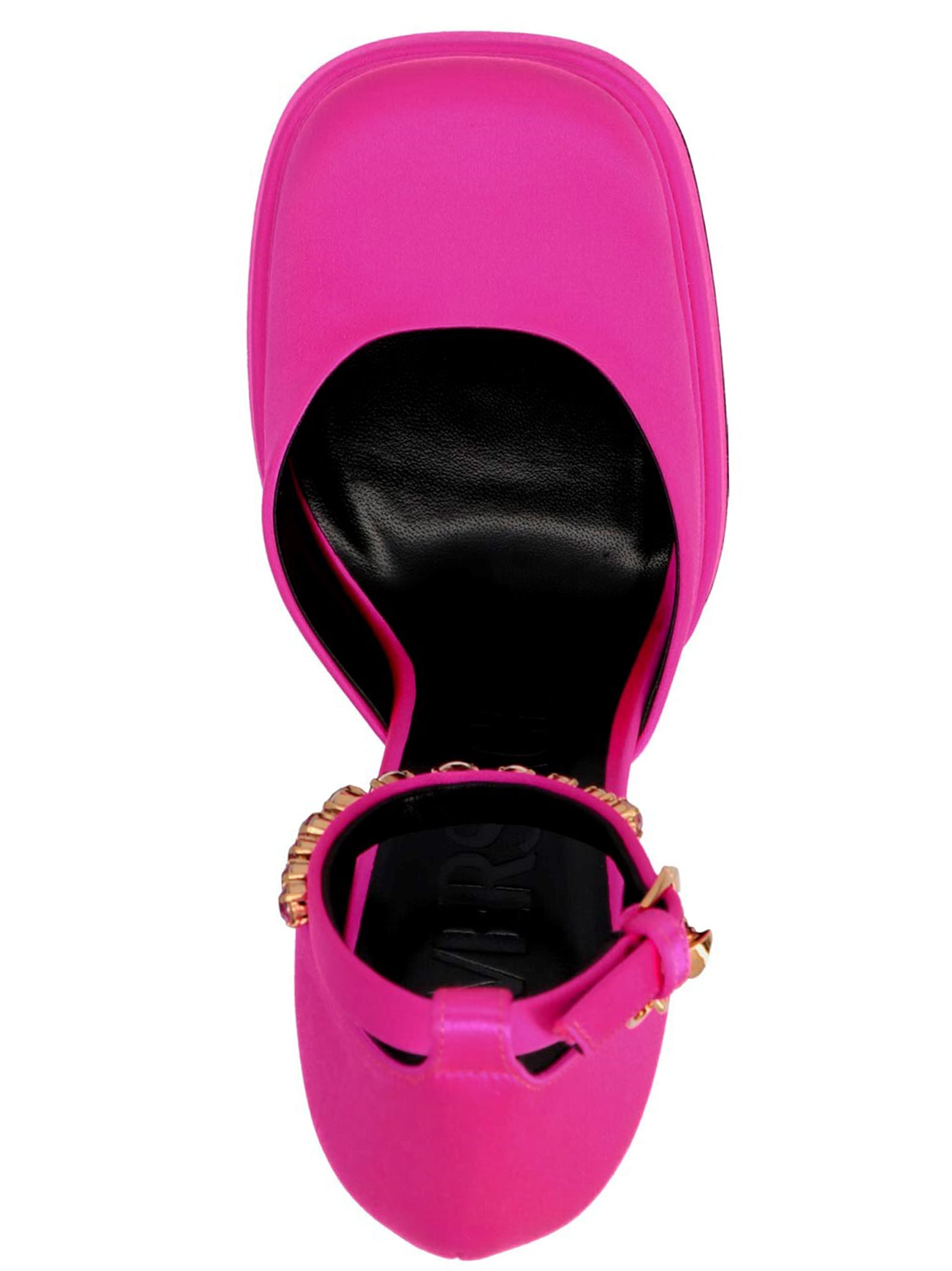 Shop Versace Medusa Aevitas Pumps In Fuchsia