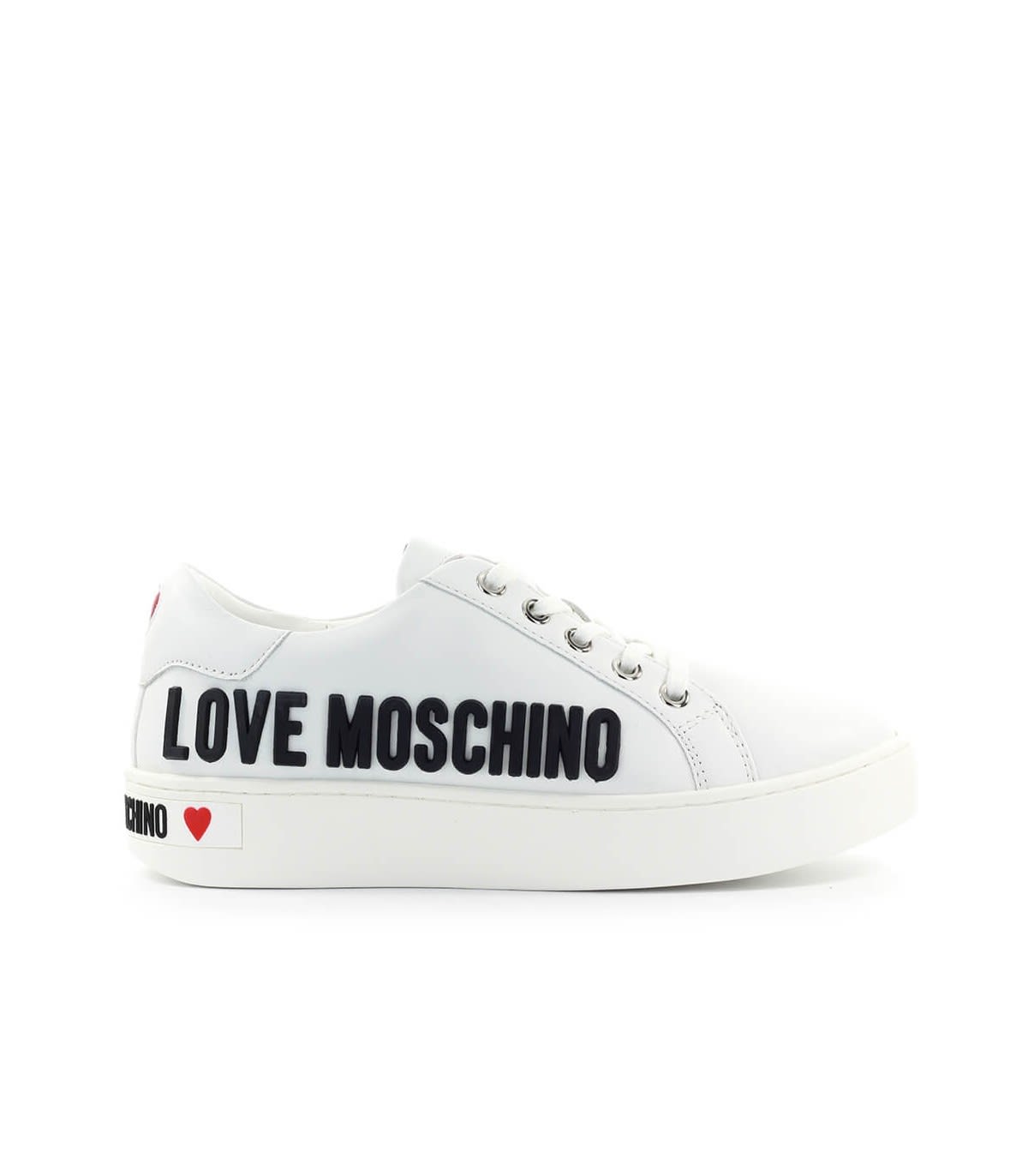 Love Moschino Low tops WHITE SNEAKER WITH BLACK LOGO