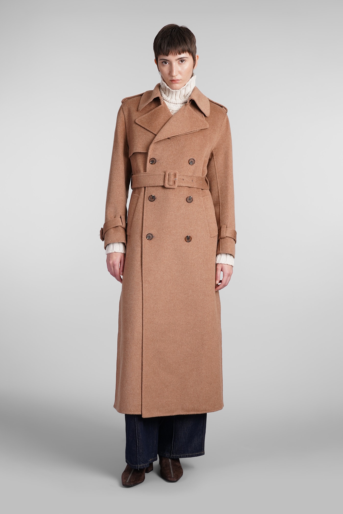 Shop Simkhai Rumi Coat In Camel Wool