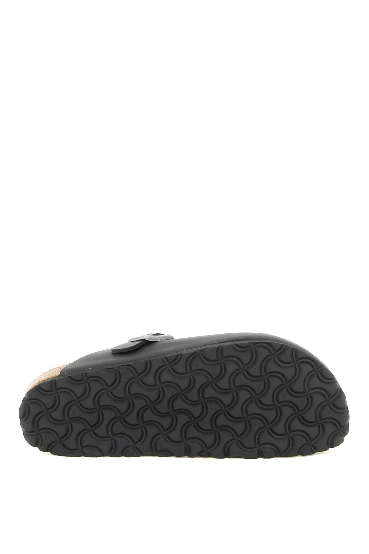 Birkenstock Boston Oiled Leather Sandals In Blk