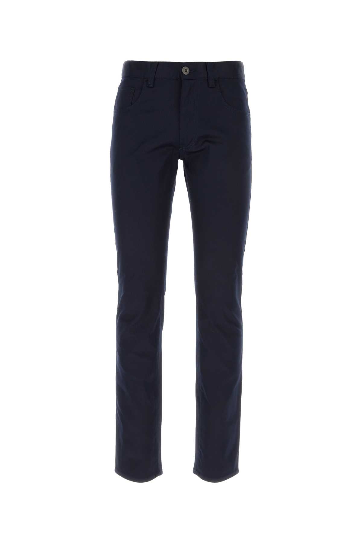 Shop Prada Dark Blue Drill Chino Pant In Navy