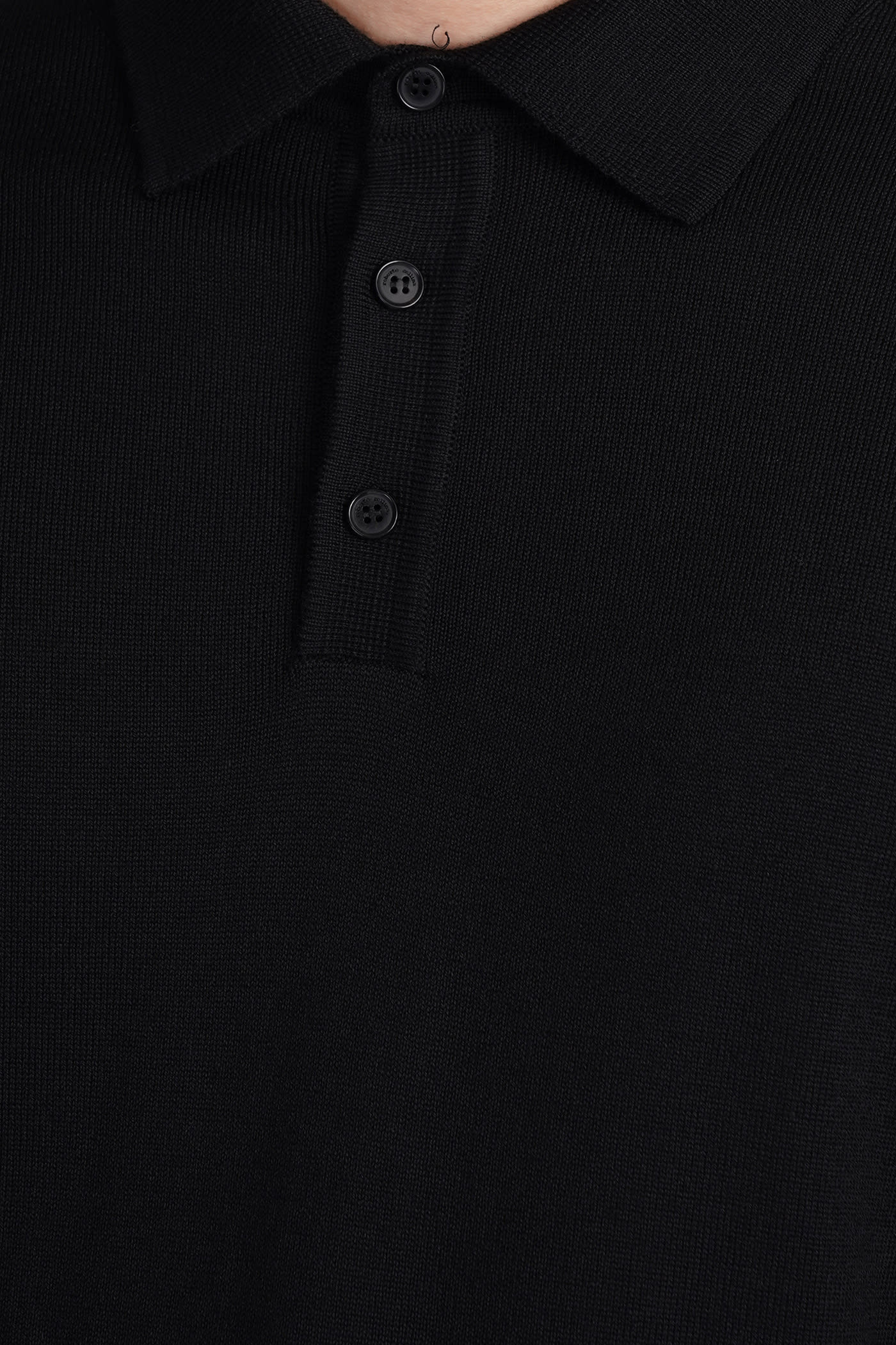 Shop Roberto Collina Polo In Black Wool