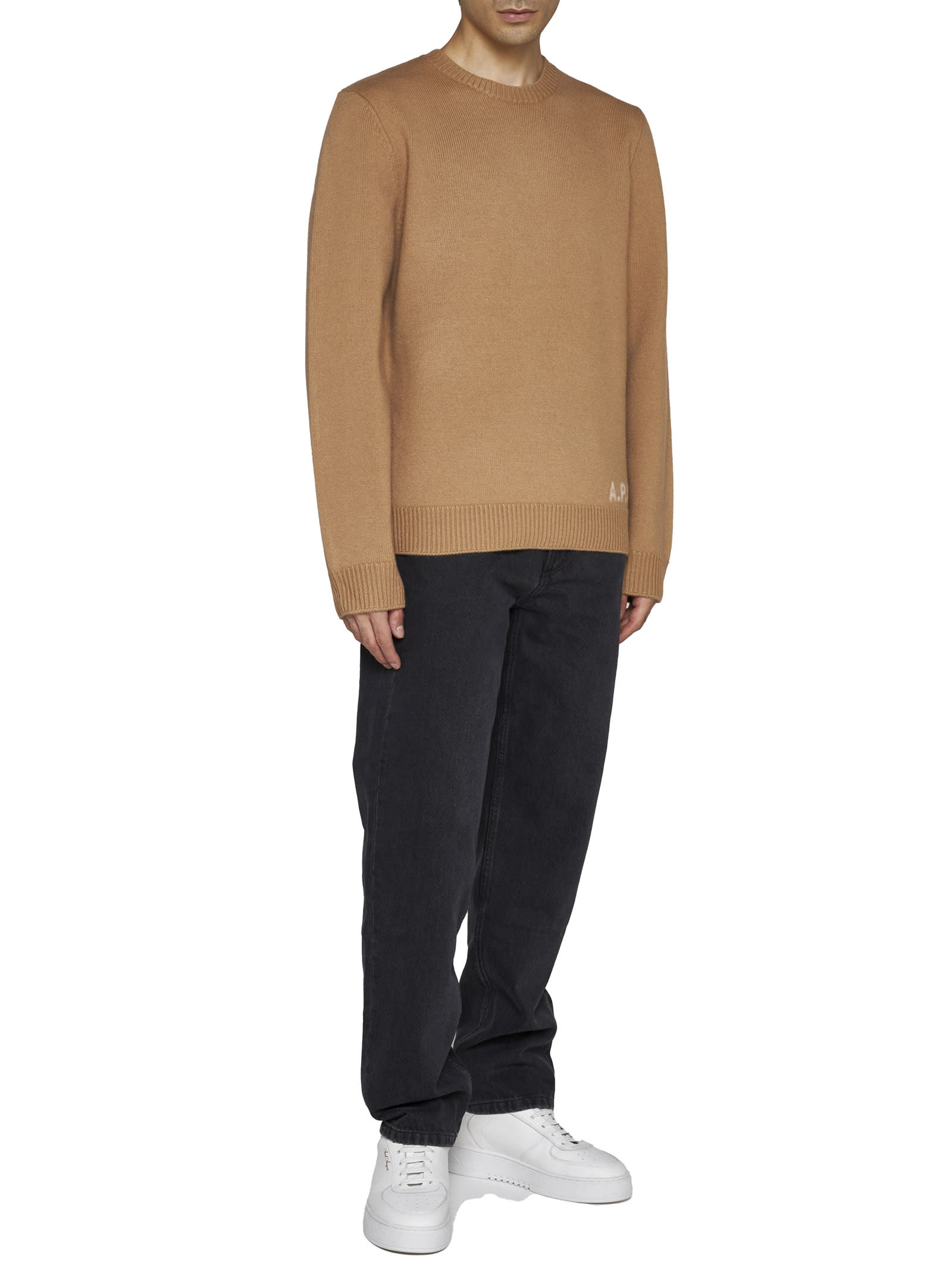 Apc Edward Wool Pullover In Brown