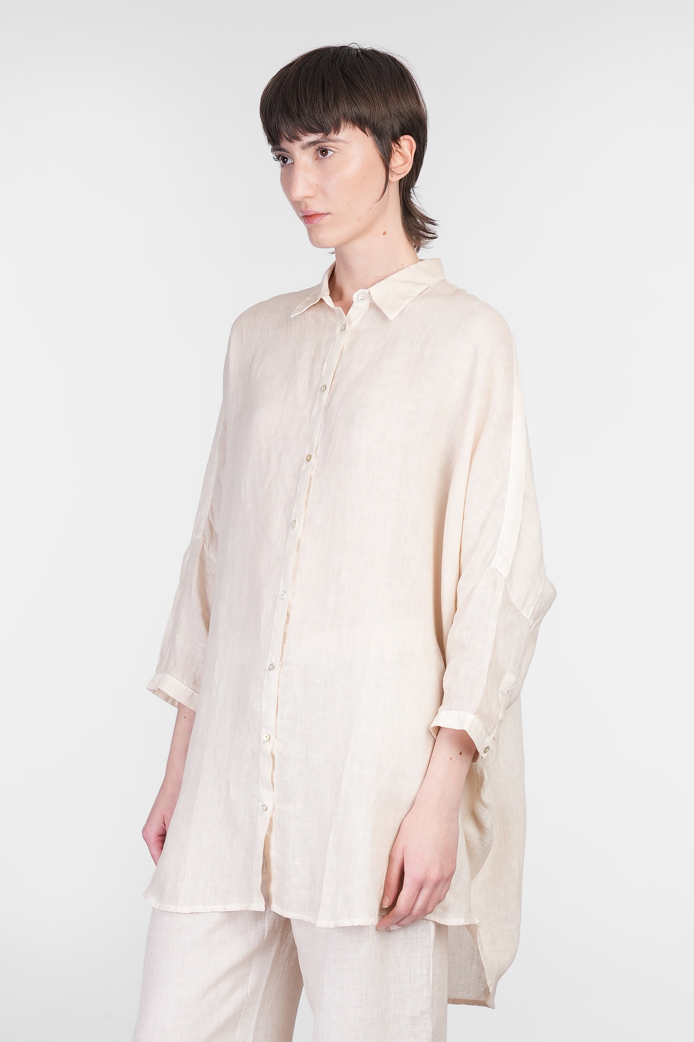 Shop 120% Lino Shirt In Beige Linen
