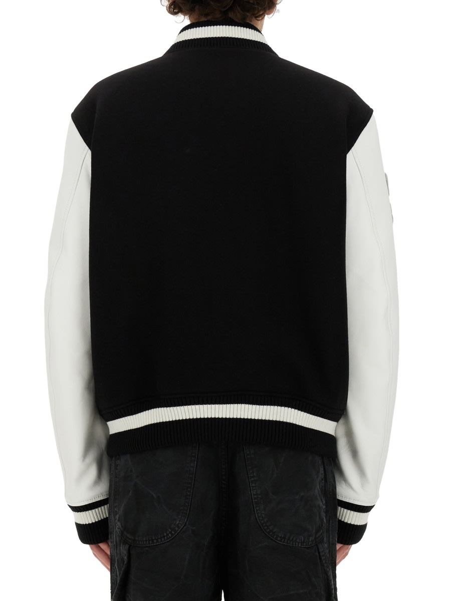 Shop Off-white Varsity Jacket In Black