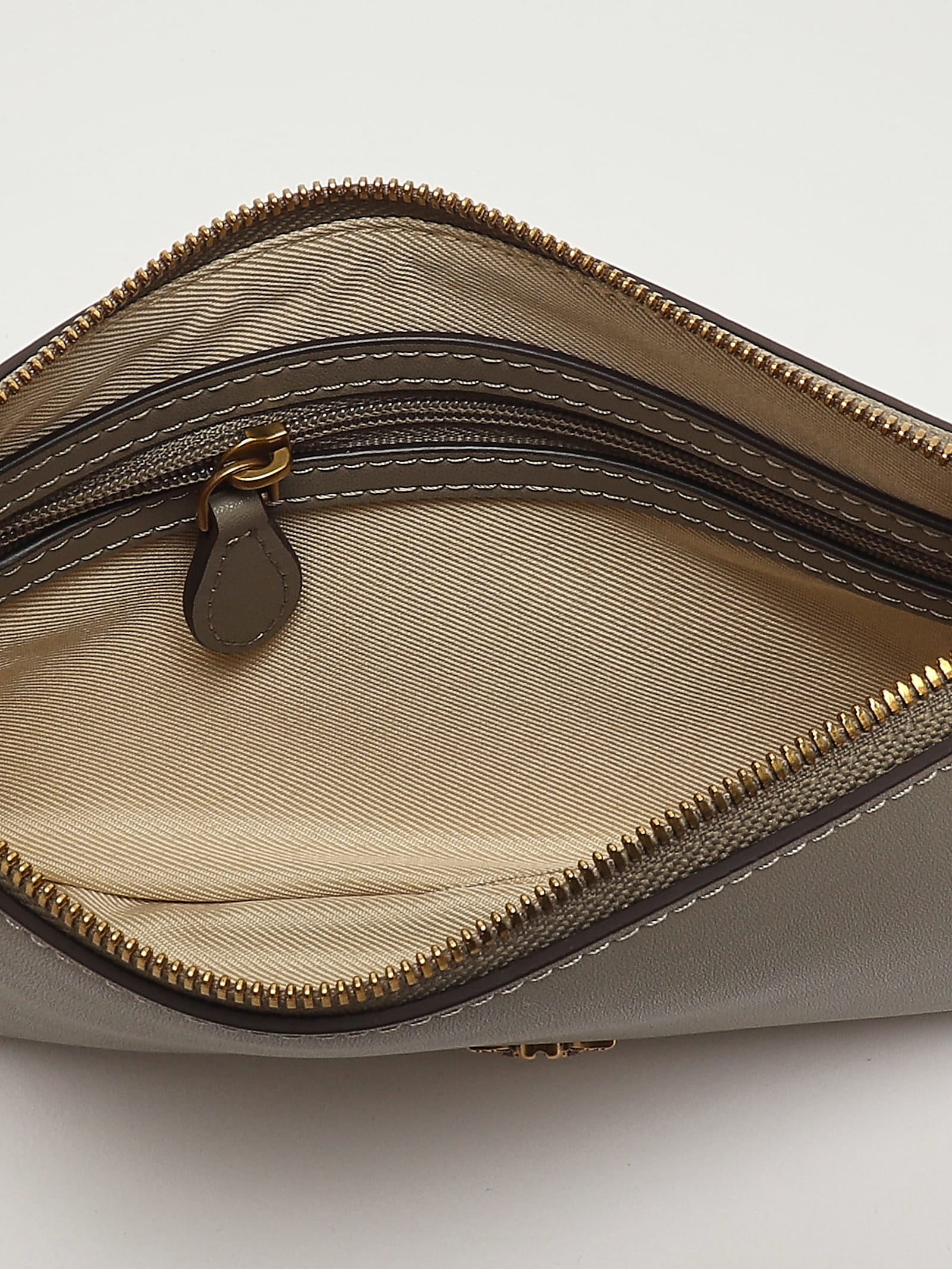 Pinko Flat Horizontal Mini Clutch In Brown