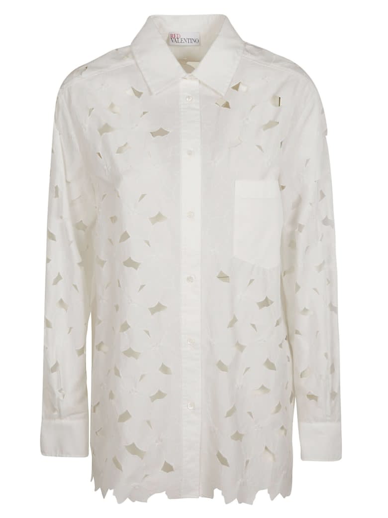 Red Valentino Cottons FLORAL EMBROIDERY, POPLIN