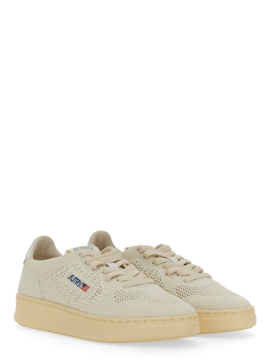 Shop Autry Medalist Easeknit Low Sneakers In White