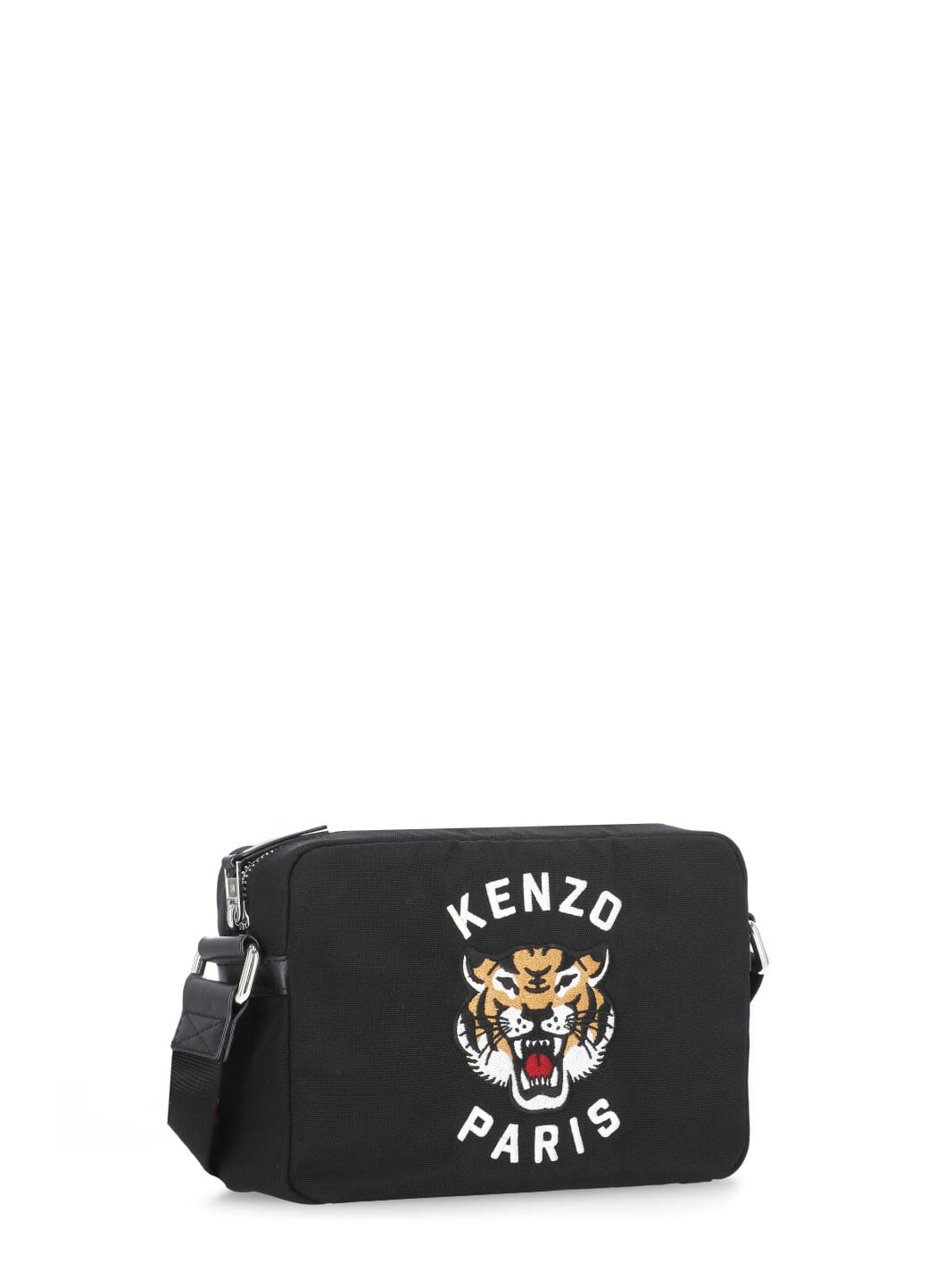 Shop Kenzo Varsity Shoulder Bag In Black