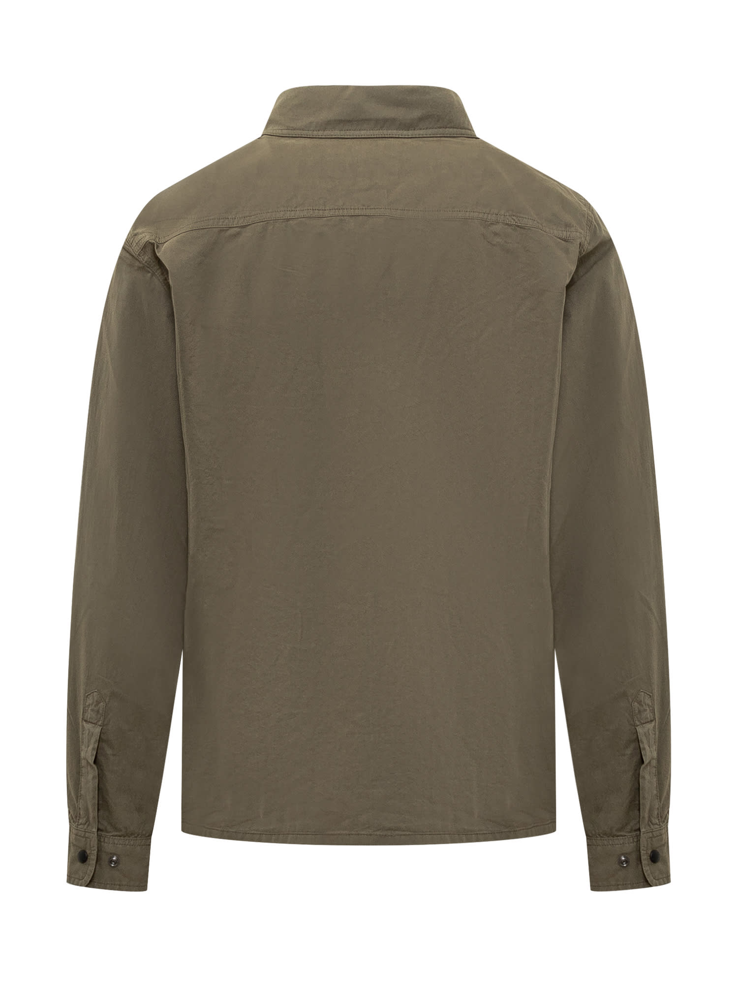 Shop Woolrich Gabardine Jacket In Lake Olive