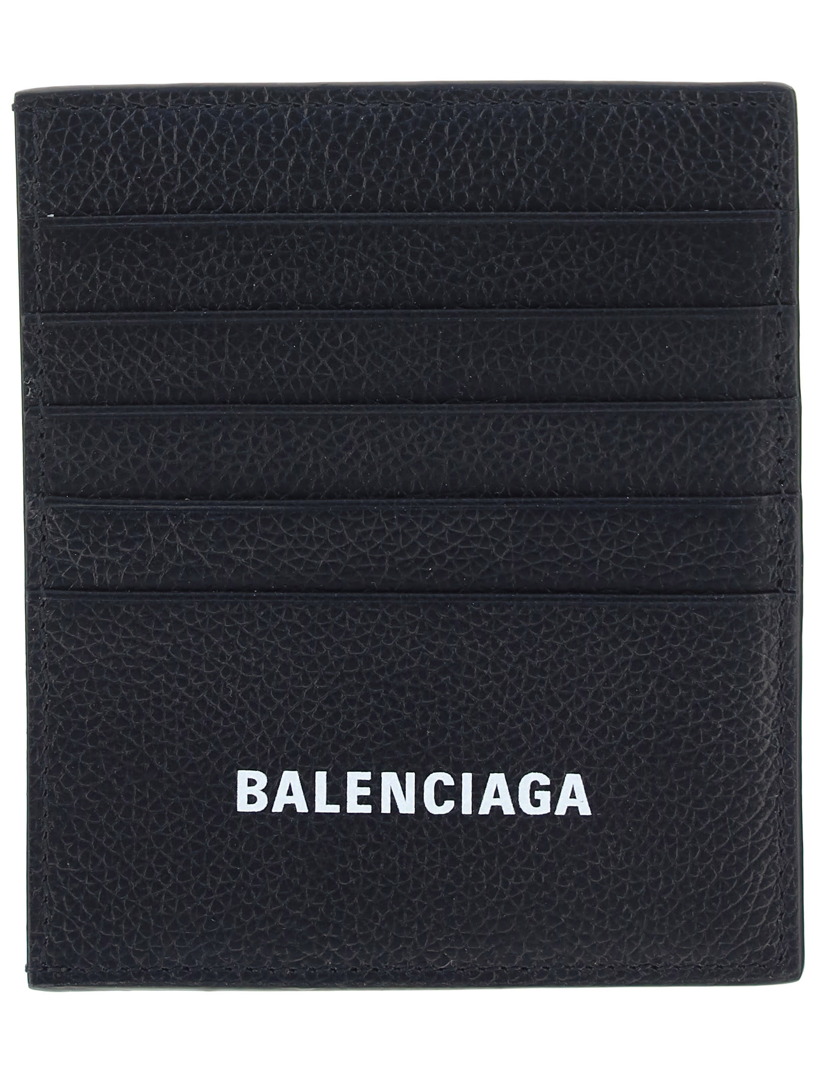 Balenciaga Card Holder In Black/l White