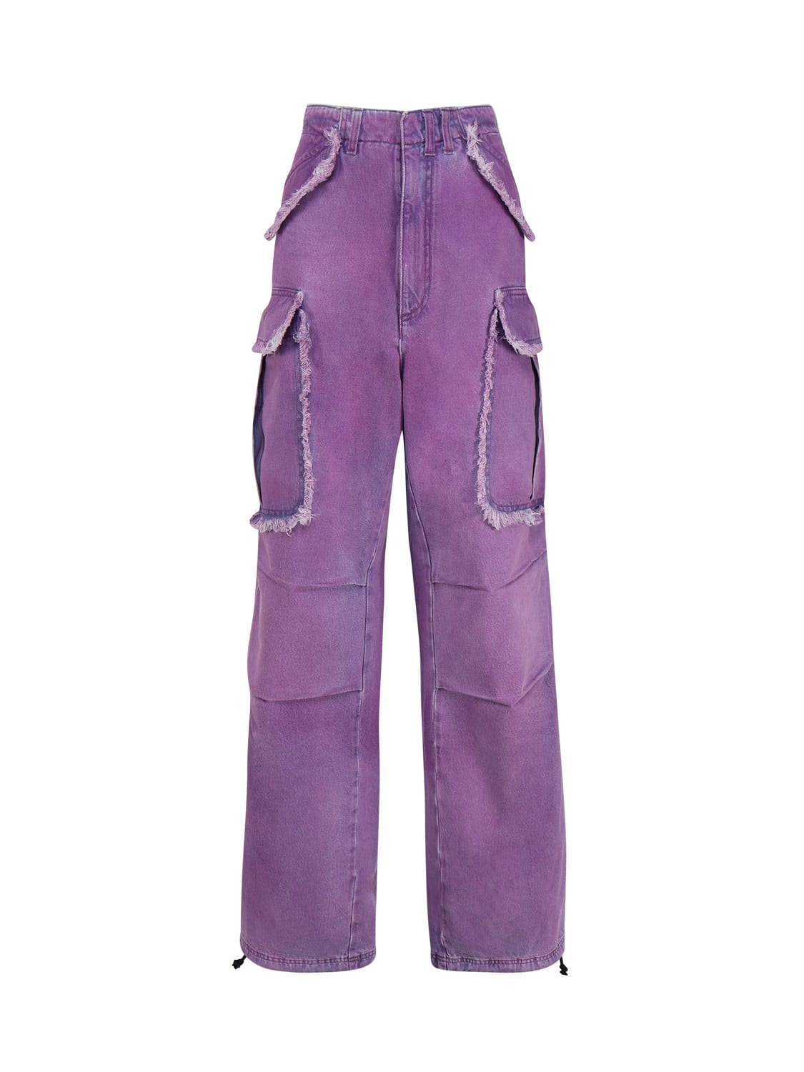 Shop Darkpark Dyed Cargo Denim In Purple