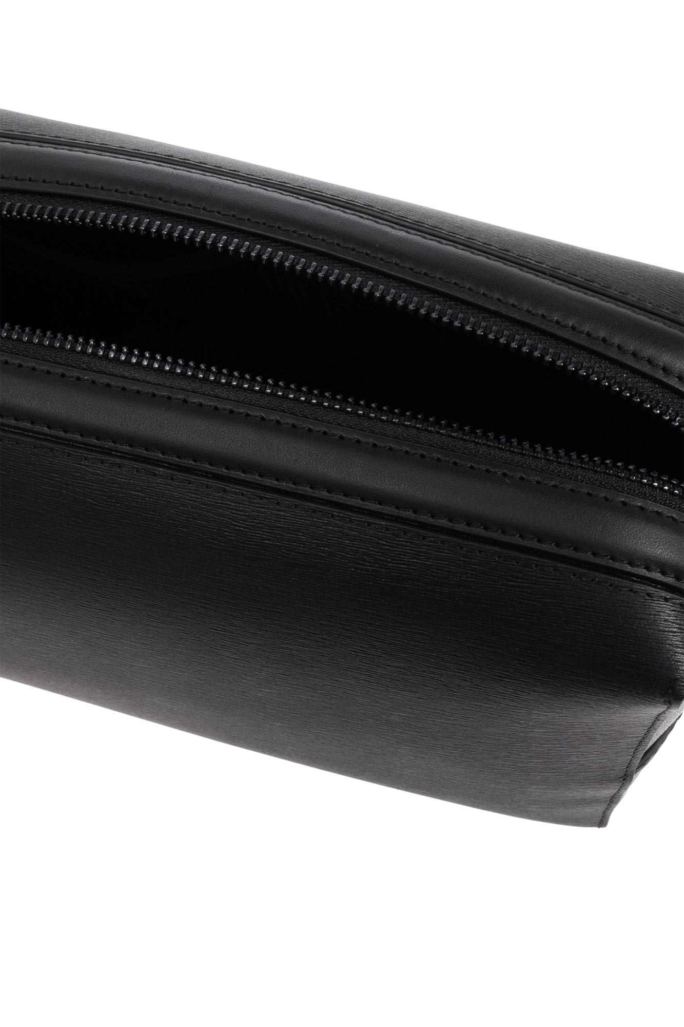 Paul Smith Leather Toiletry Bag In Black