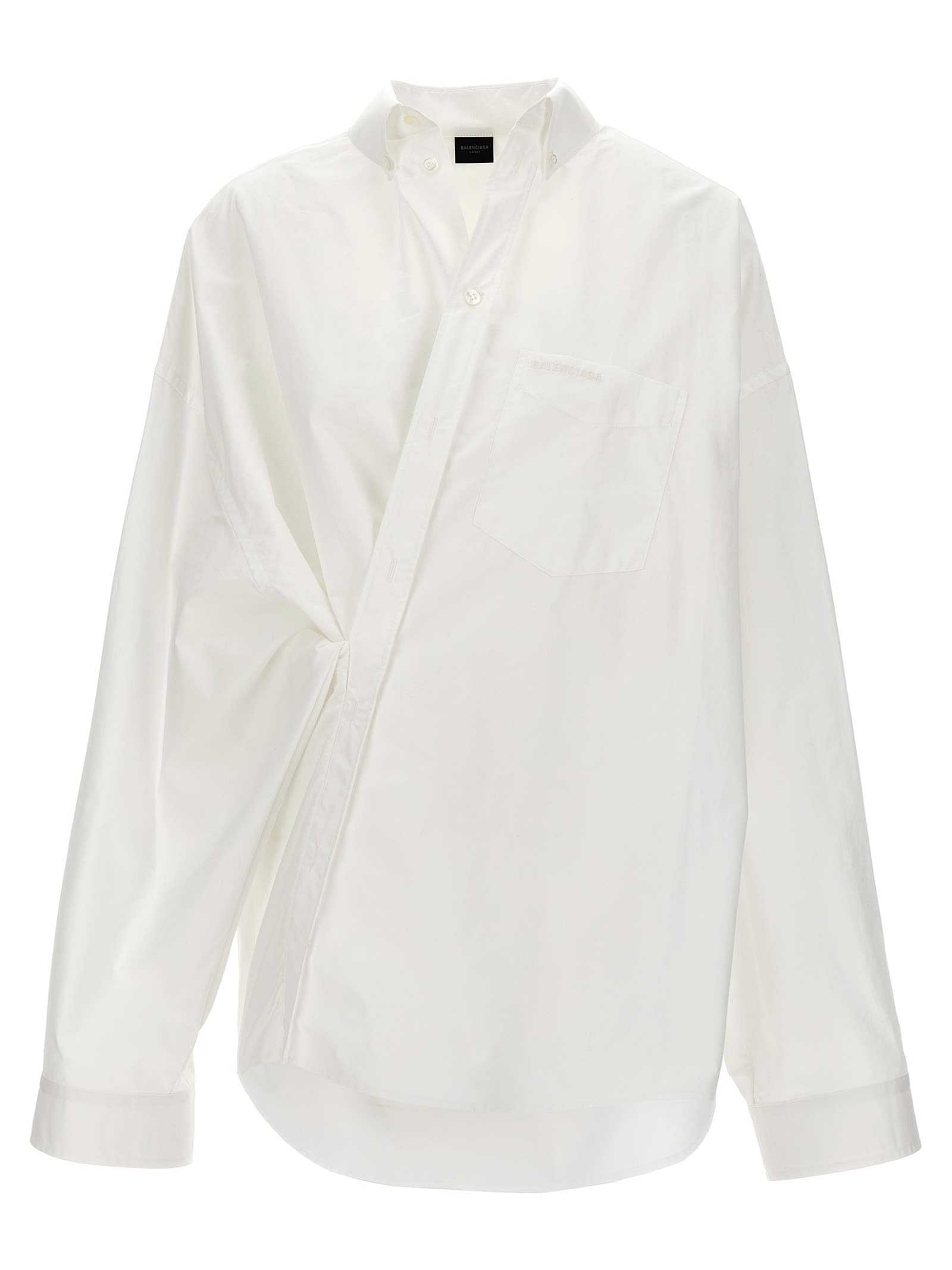 Shop Balenciaga Wrap  Shirt In White