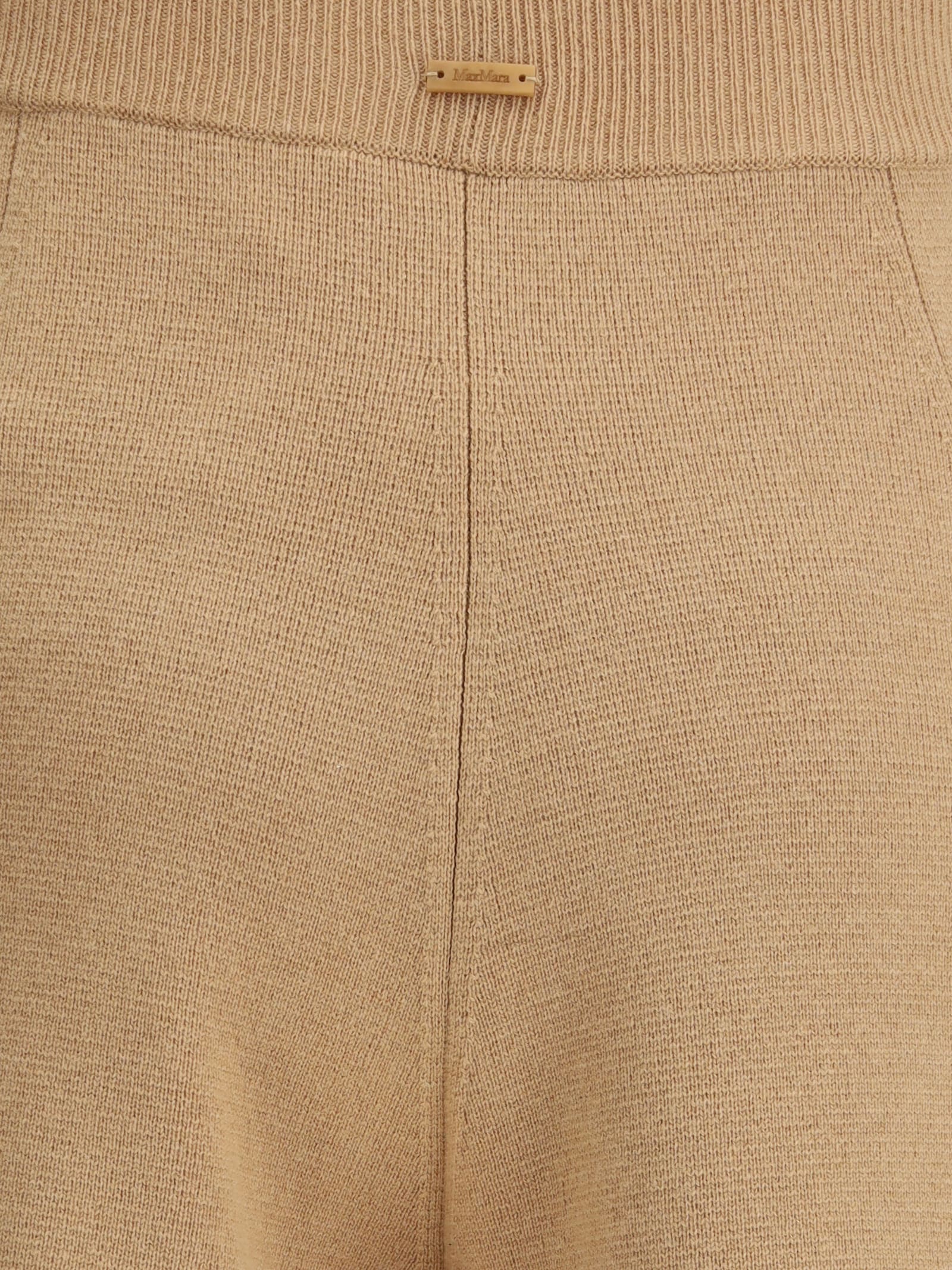 Max Mara Wool And Cashmere Judy Pants In Neutral