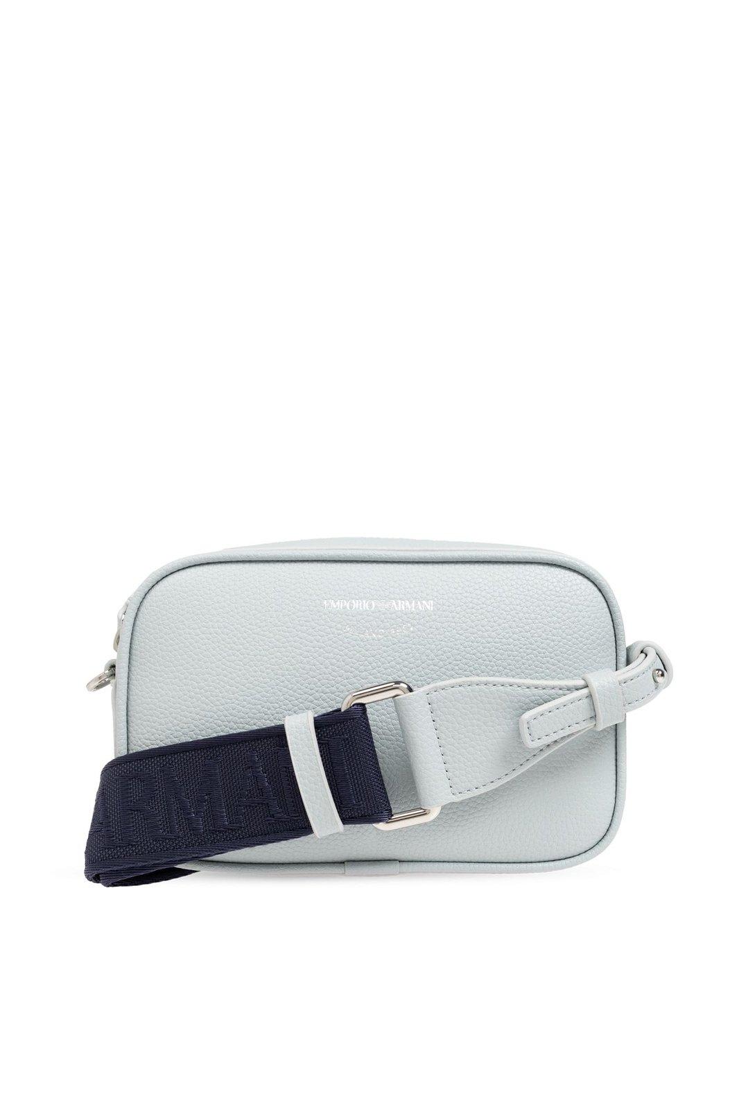 Shop Emporio Armani Shoulder Bag In Polvere/tempesta