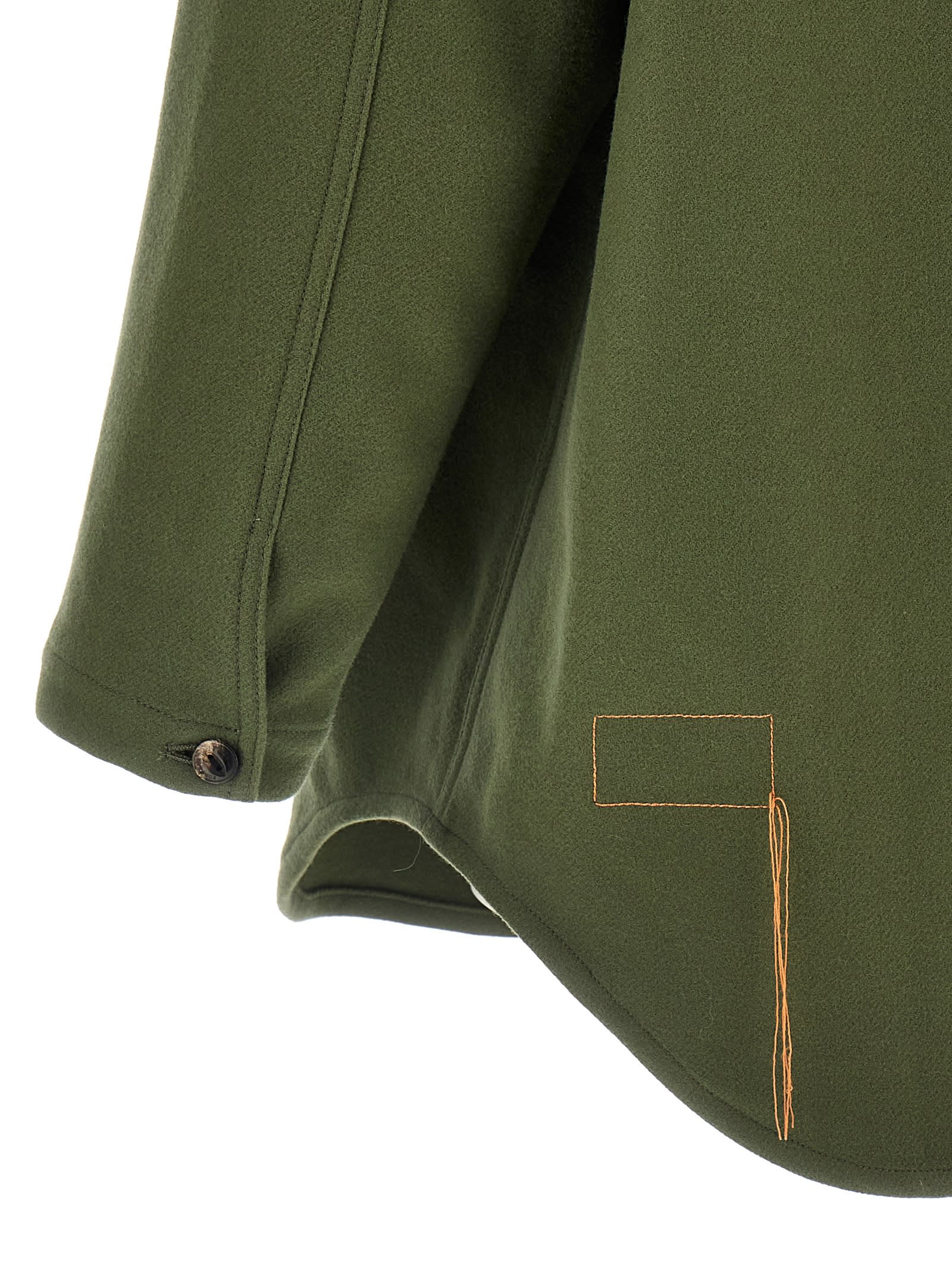 Shop Fortela Monika Overshirt In Green