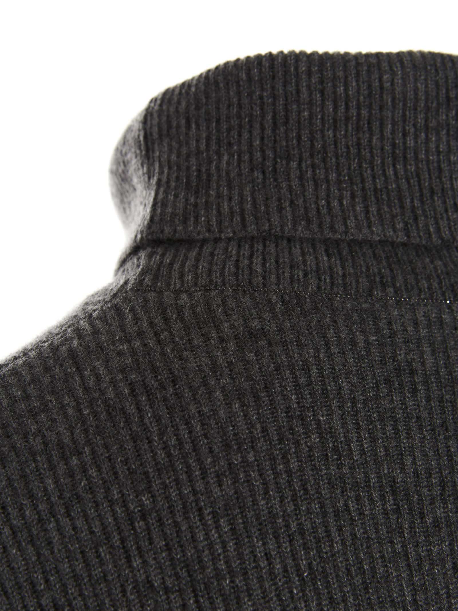 Shop Brunello Cucinelli Monile Detail Sweater In Gray