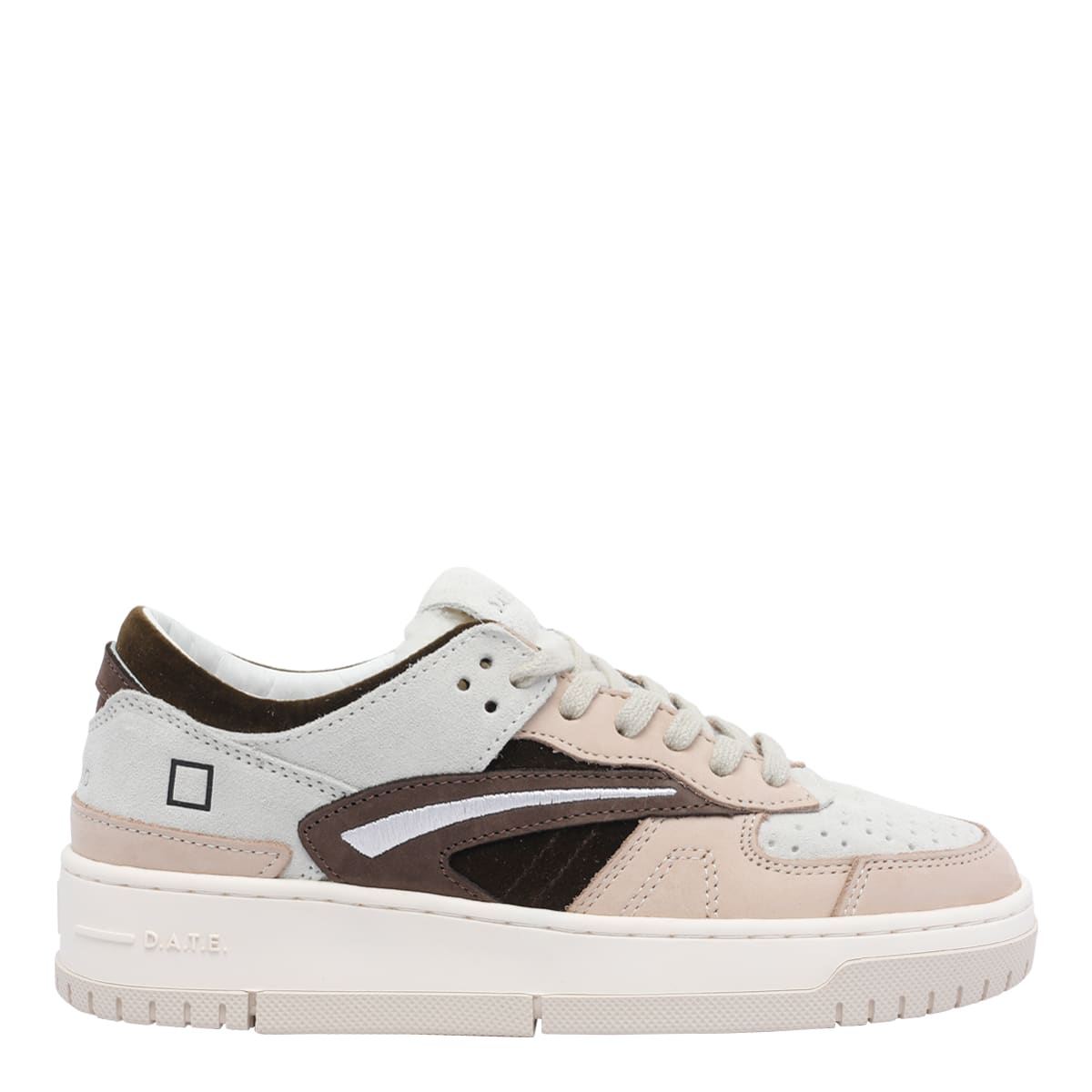 Date Torneo Pop Suede-leather Panel Sneakers In Neutral