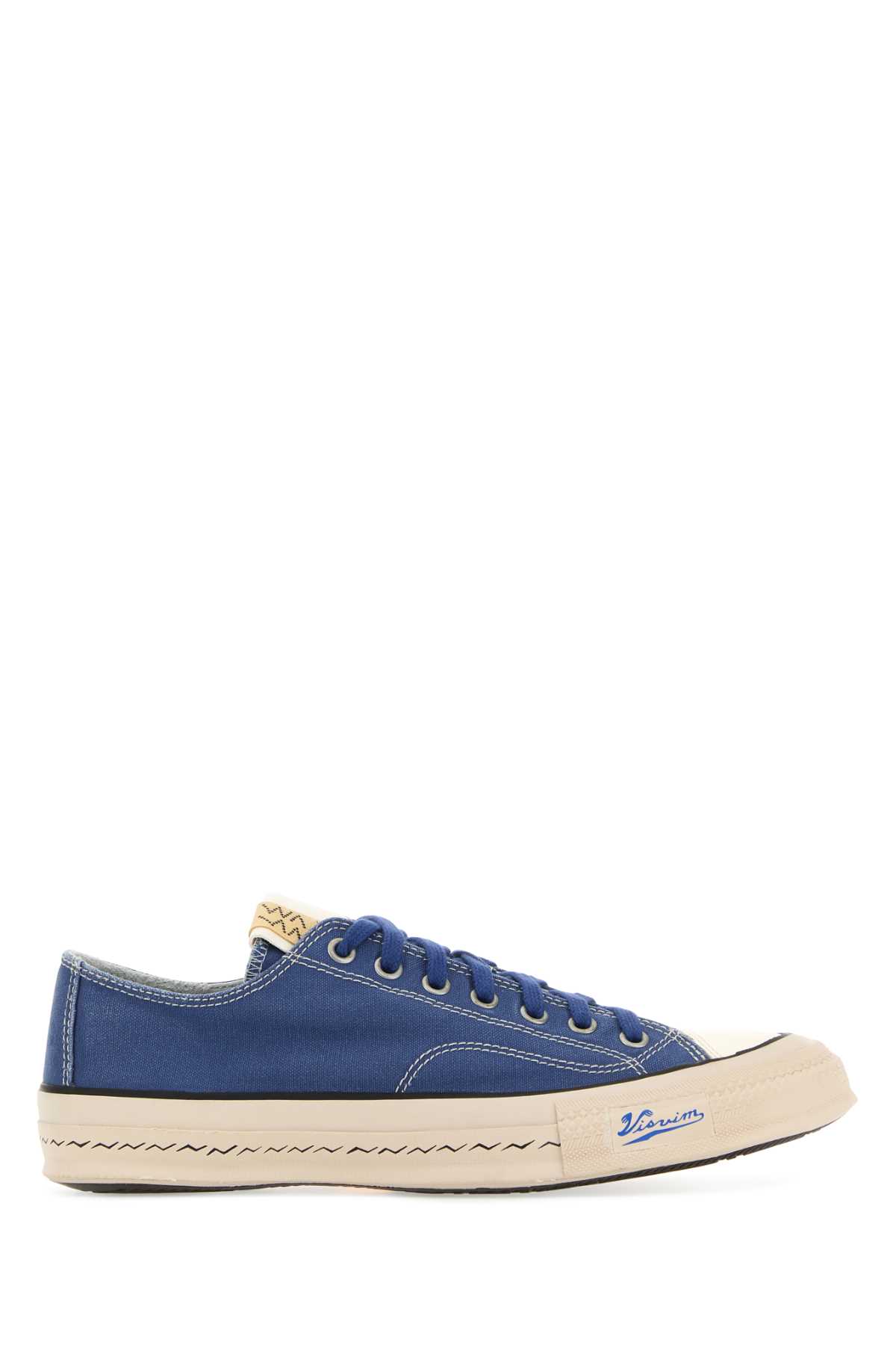Shop Visvim Blue Canvas Skagway Sneakers