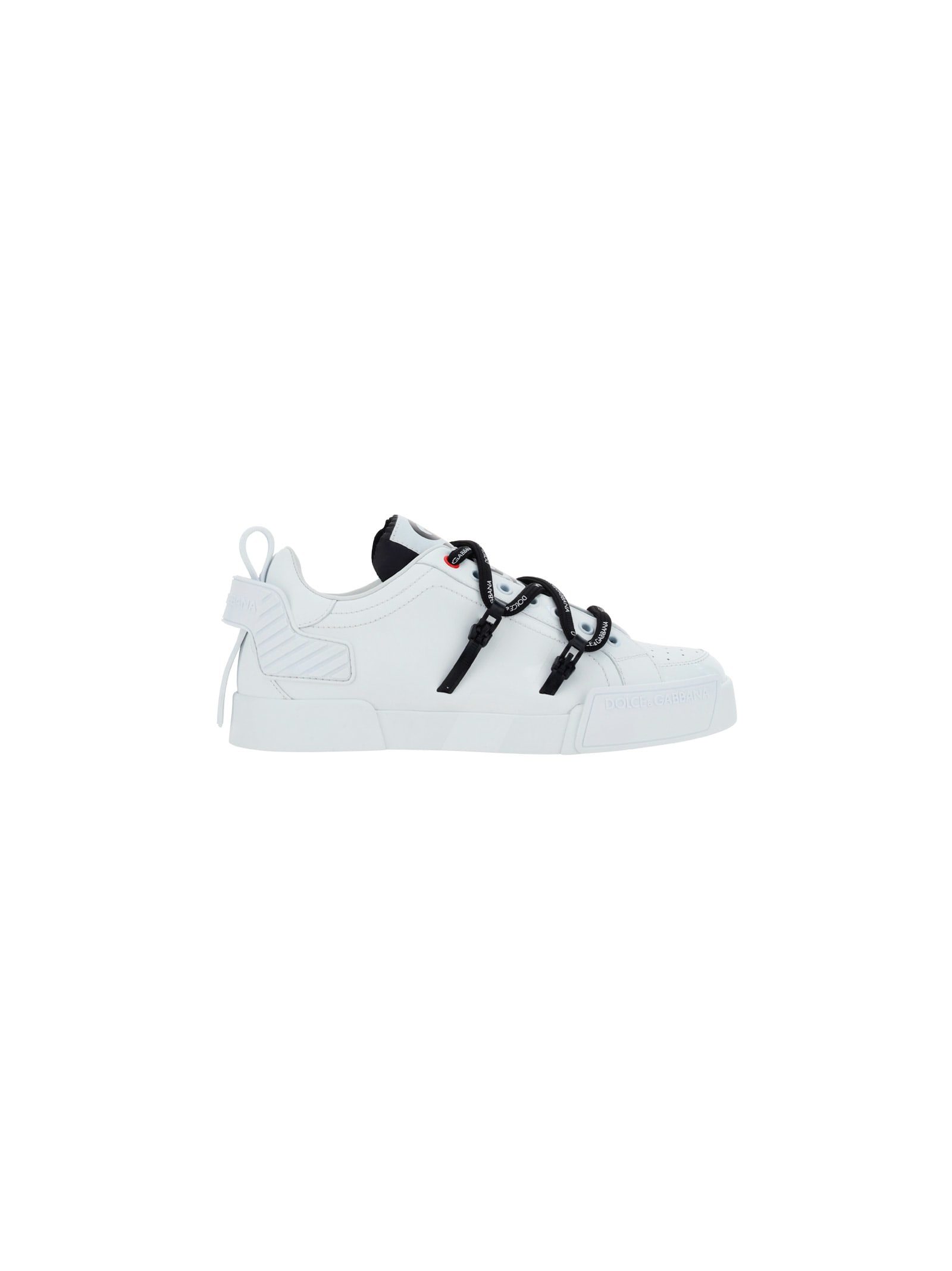 Dolce & Gabbana Portofino Sneakers In Bianco/nero