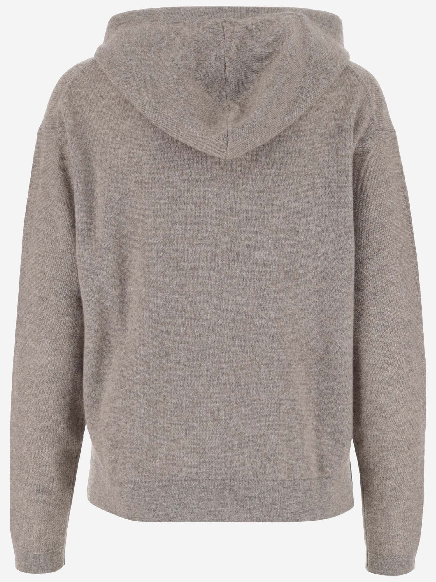 Shop Allude Wool And Cashmere Sweatshirt In Beige