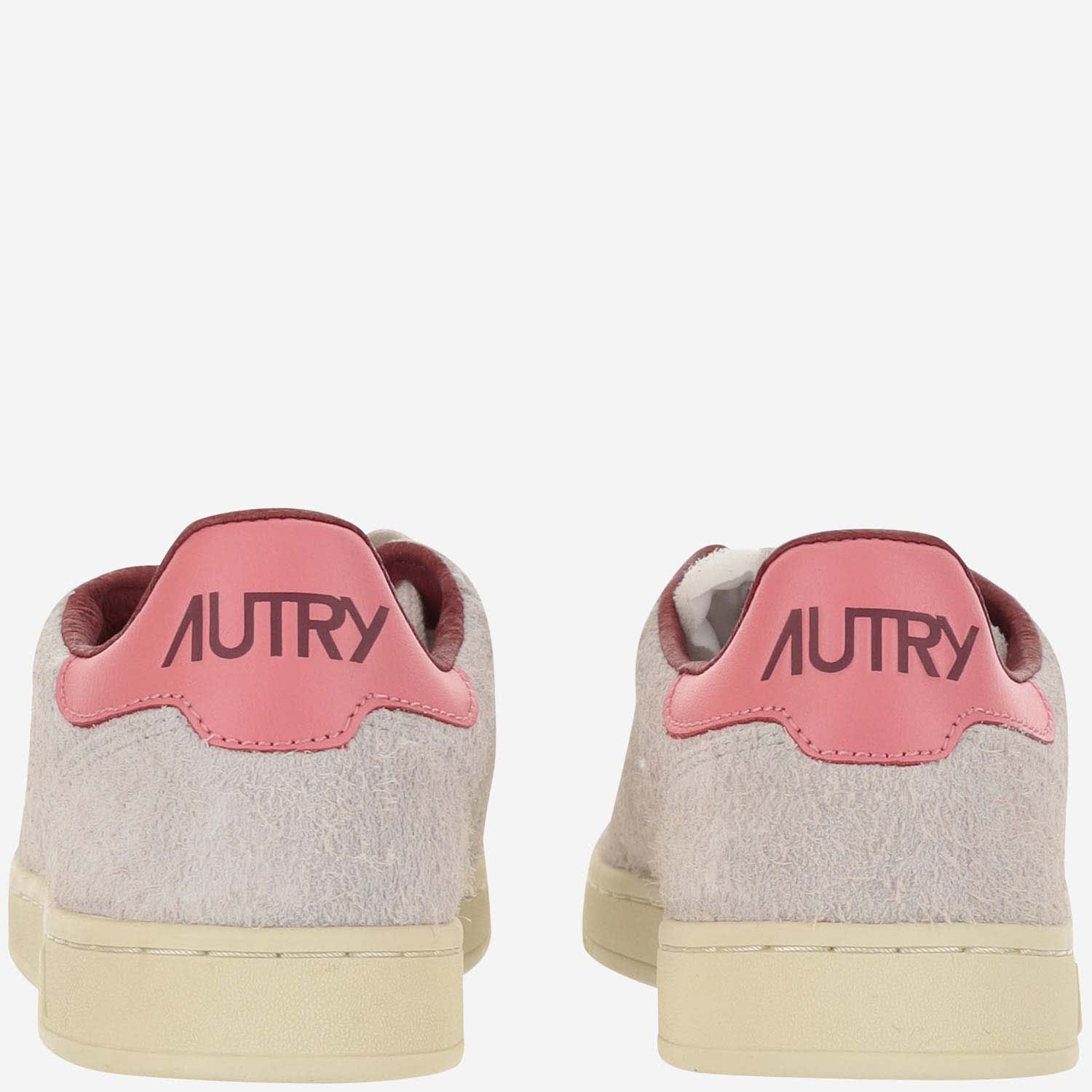 Shop Autry Medalist Low Sneakers In Suede Hair Sand Effect In Neutrals