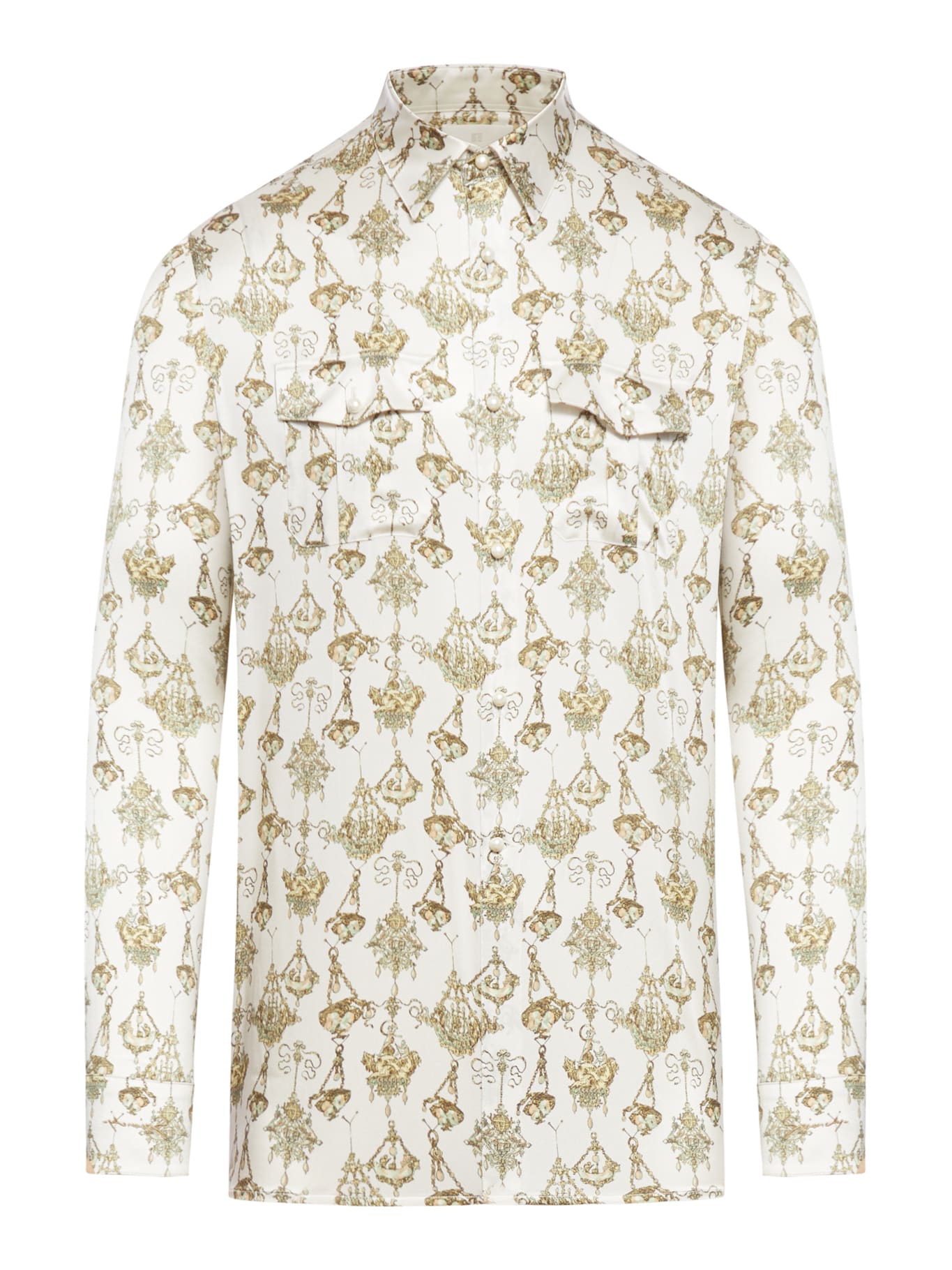 Shop Givenchy Shirt In Cream Ochre