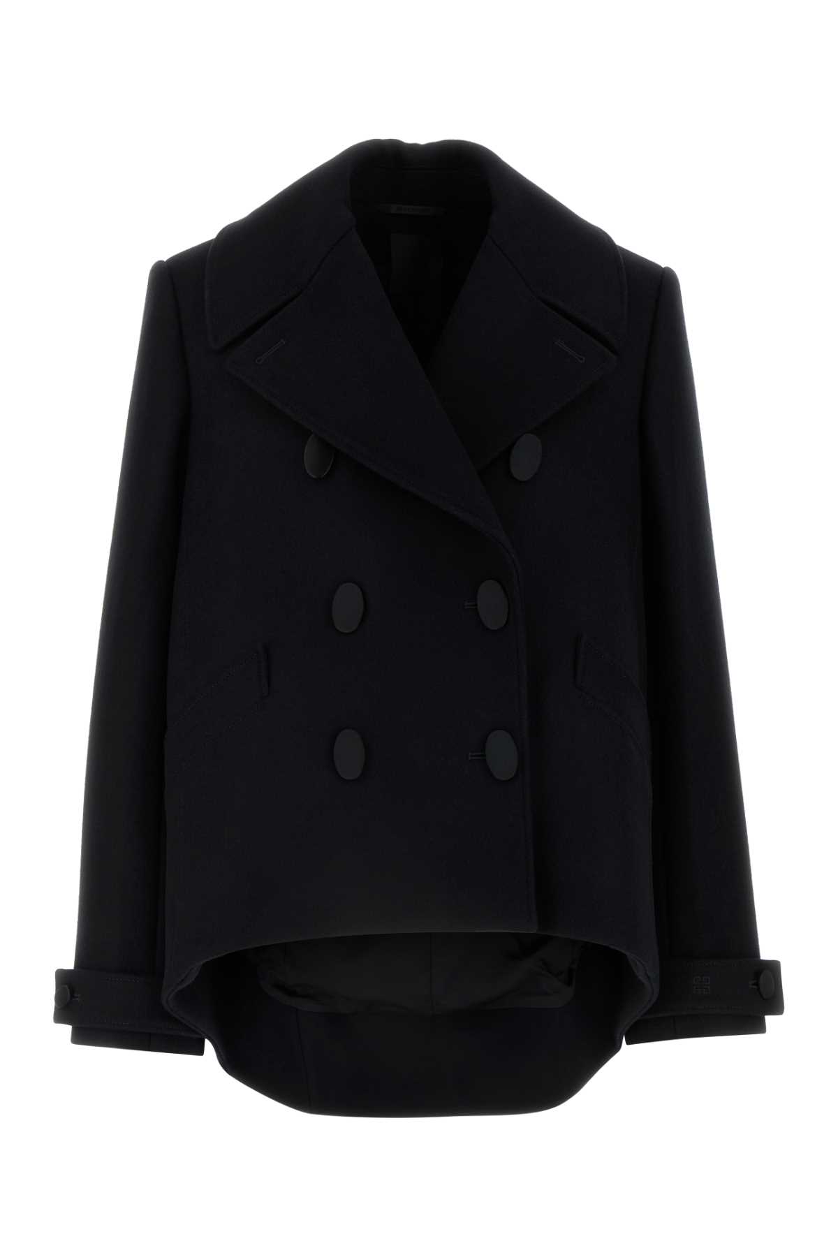 Shop Givenchy Black Wool Oversize Coat