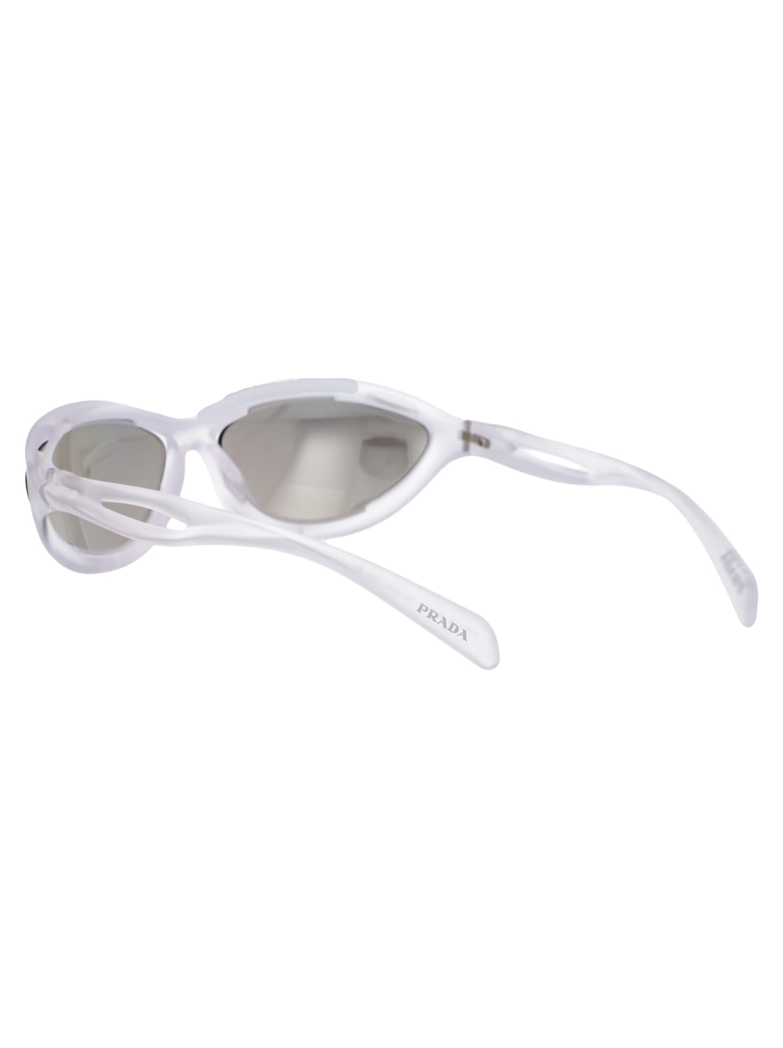 Prada 0pr A23s Sunglasses In 14v60h Frosted Crystal