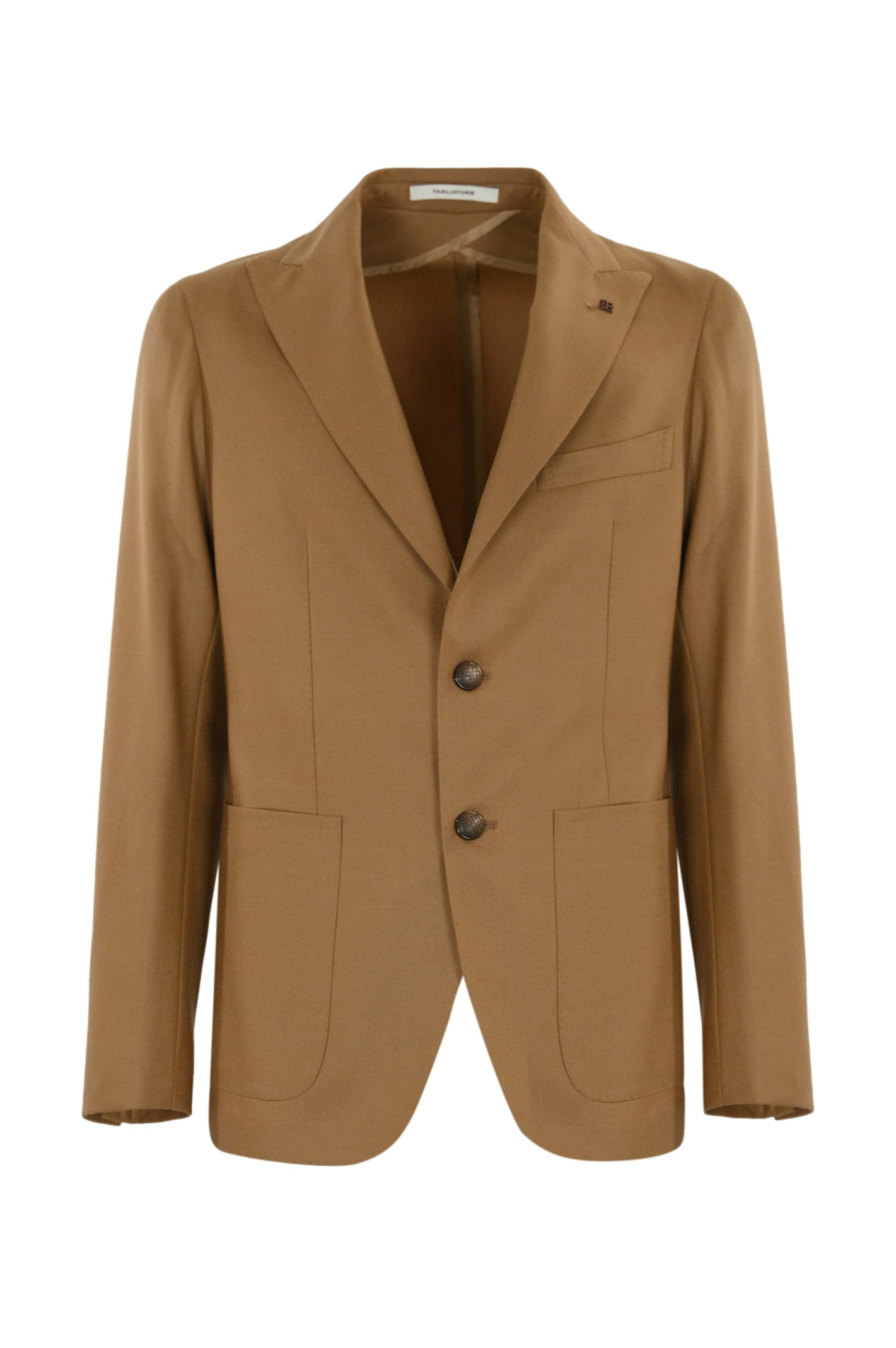 Tagliatore Wool And Cashmere Jacket In Cammello