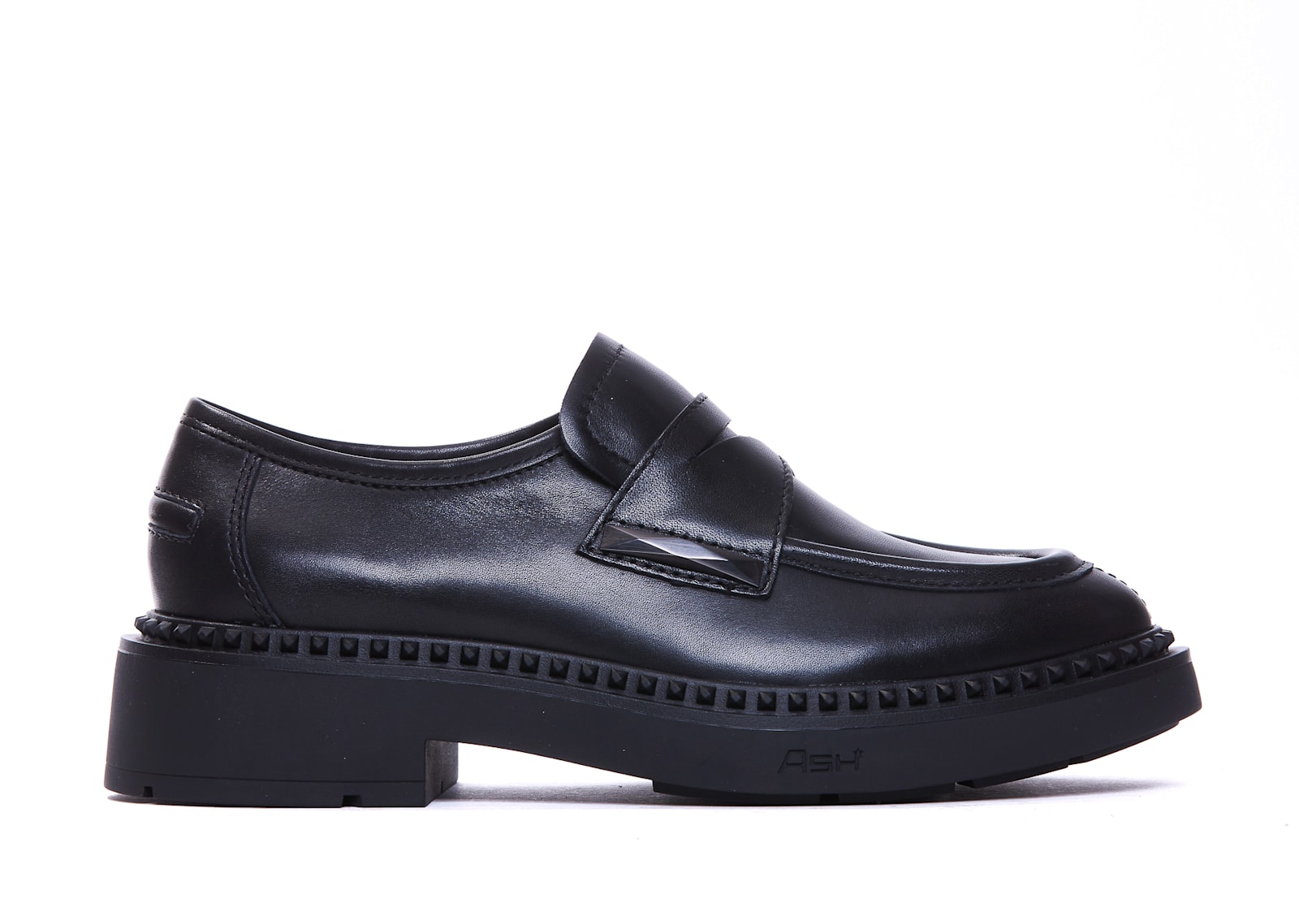 Shop Ash Medusa Loafers In Black